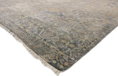 New Transitional Area Rug with Oushak Pattern and Transitional Bungalow Style