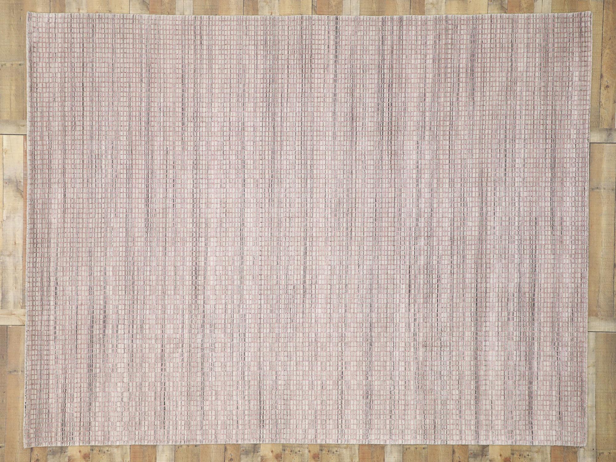 Wool New Transitional Area Rug with Scandinavian Modern Swedish Shabby Chic Style For Sale