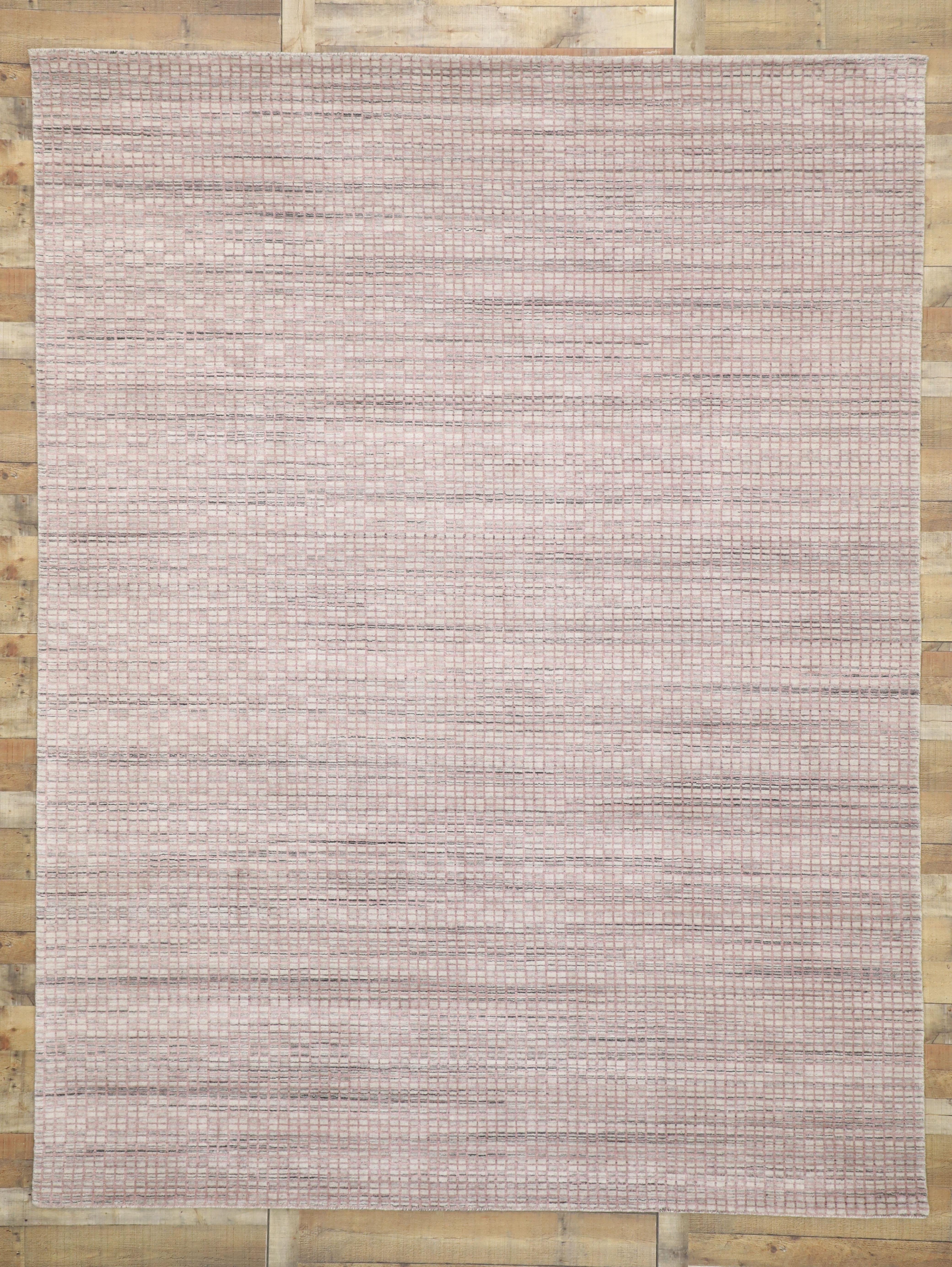 New Transitional Area Rug with Scandinavian Modern Swedish Shabby Chic Style For Sale 1