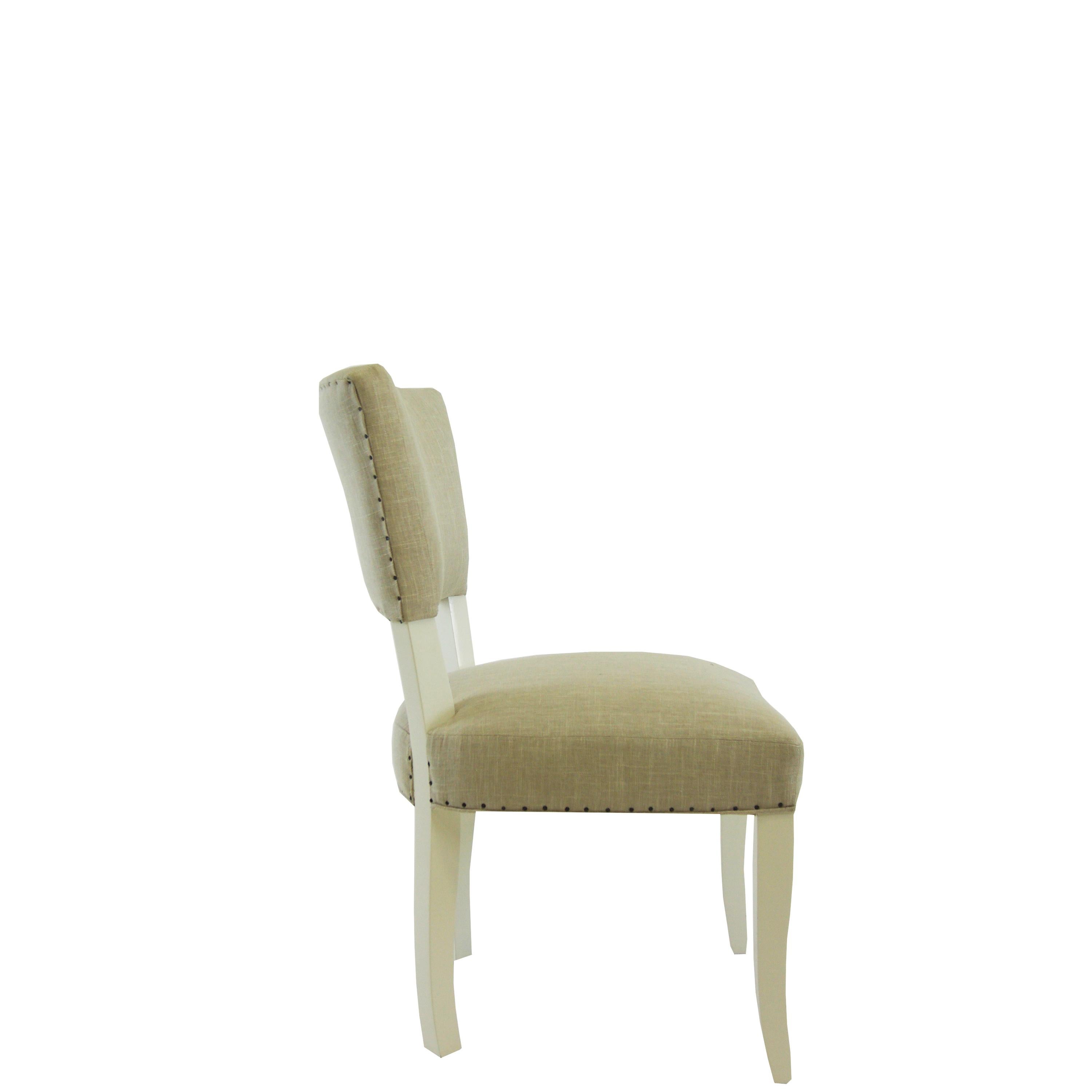 Modern Transitional Armless Dining Chair For Sale