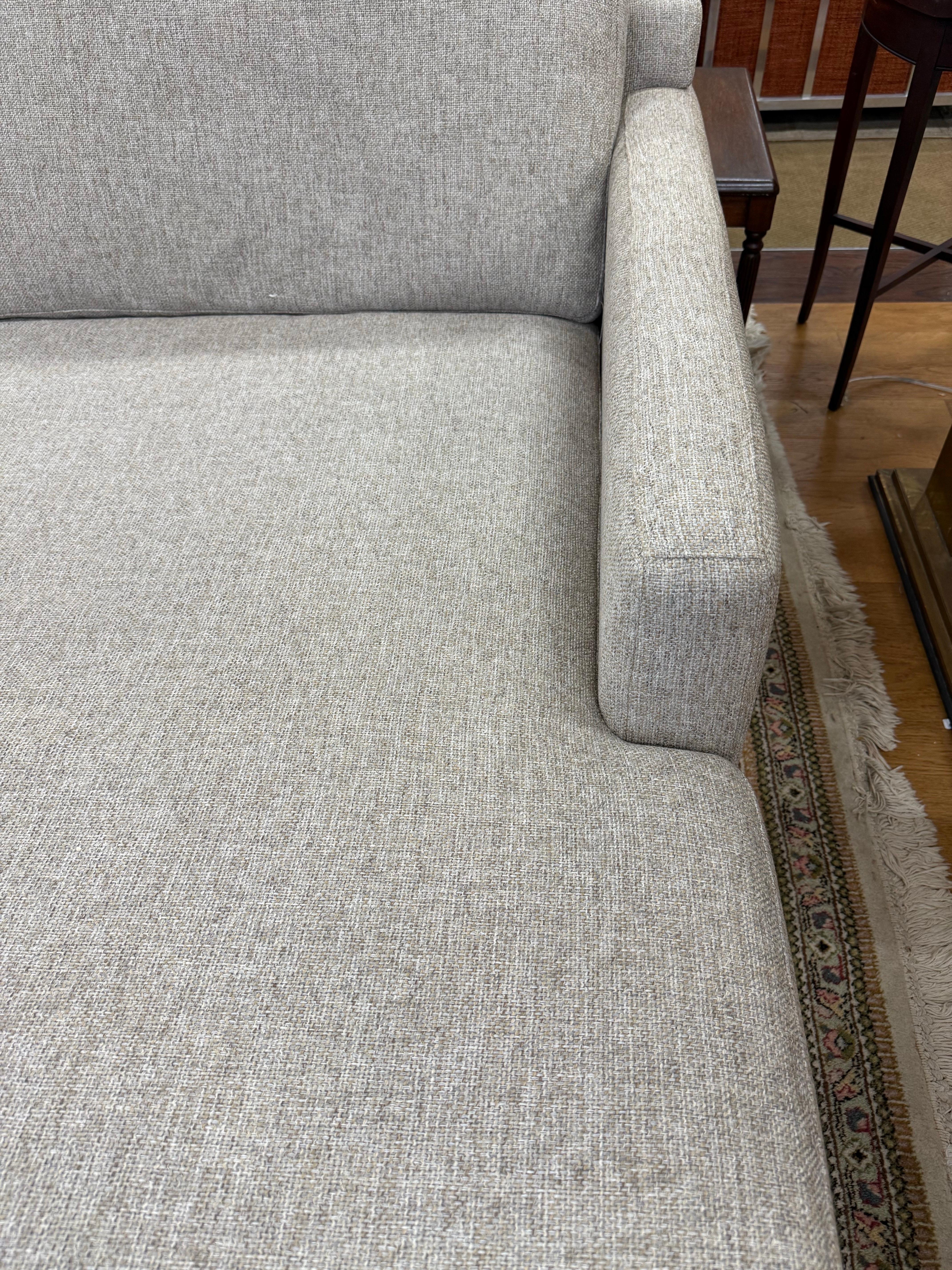 Fabric Transitional Beige Linen Four Hands 2-PC Sectional Sofa For Sale