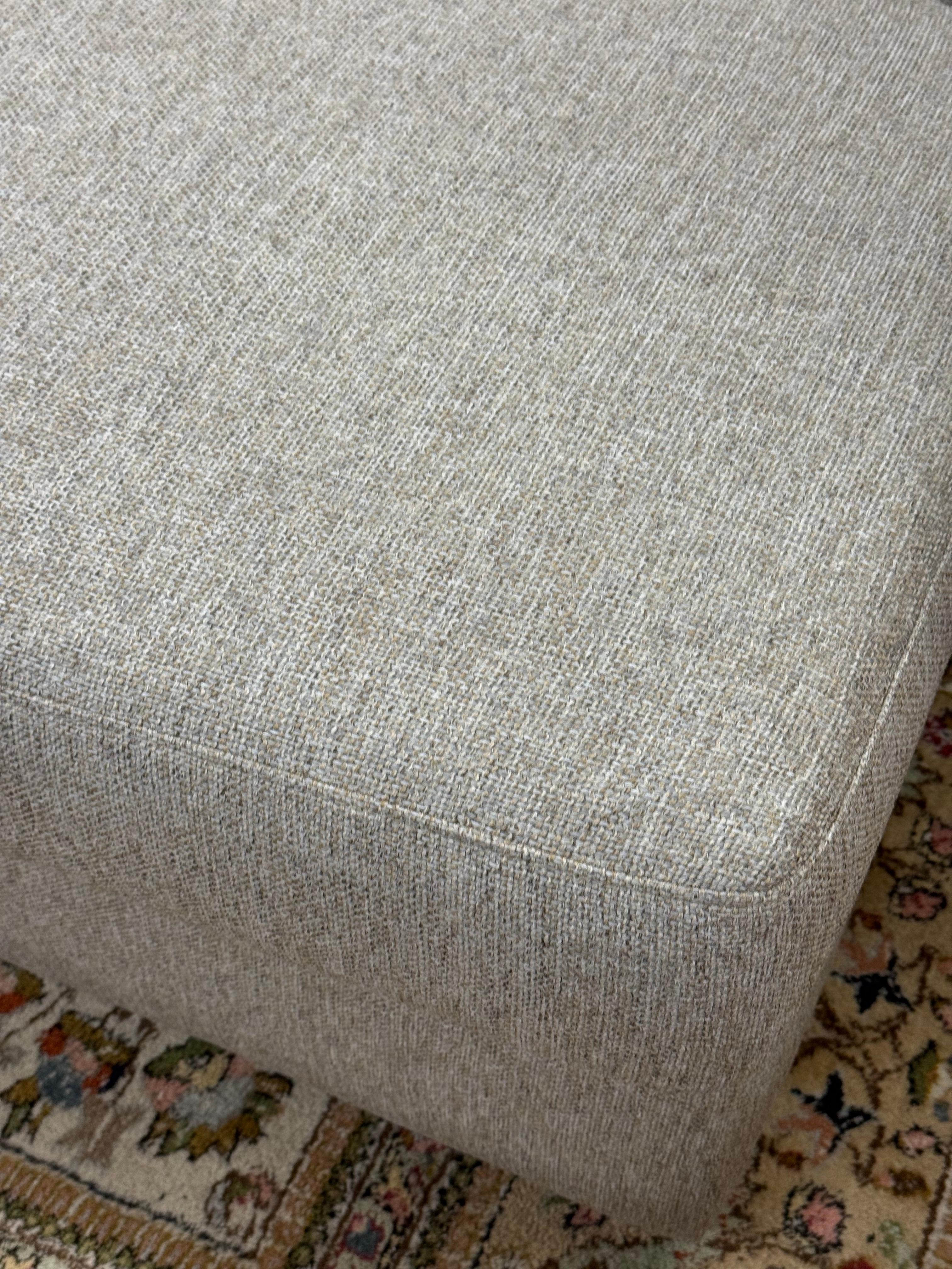 Transitional Beige Linen Four Hands 2-PC Sectional Sofa For Sale 1