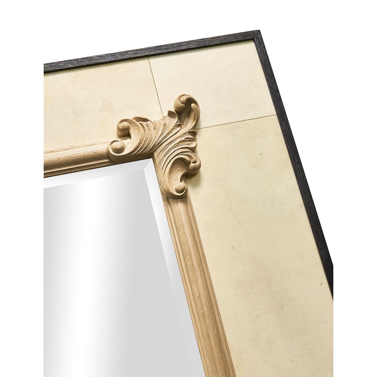 Contemporary Transitional Classic Wall Mirror For Sale
