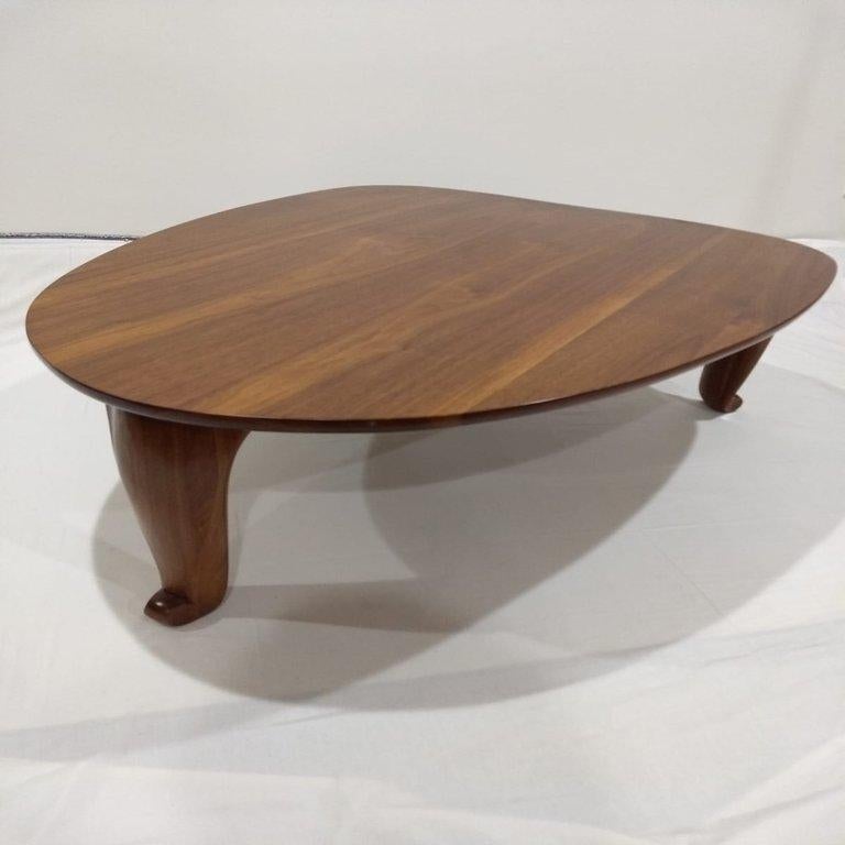 American Transitional Collection:  Hand Made Coffee Table Solid Walnut For Sale