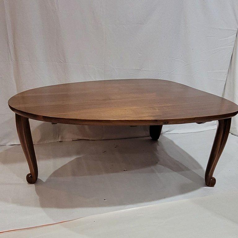 Hand-Crafted Transitional Collection:  Hand Made Coffee Table Solid Walnut For Sale