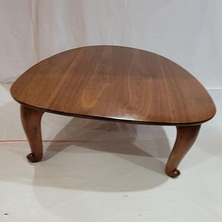 Transitional Collection:  Hand Made Coffee Table Solid Walnut In New Condition For Sale In Queens, NY