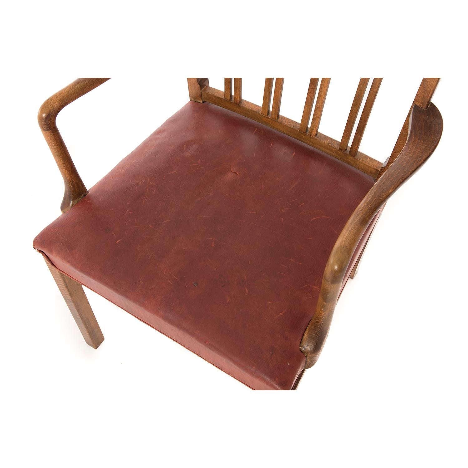 Transitional Danish Modern Occasional Chair by Ole Wanscher 5