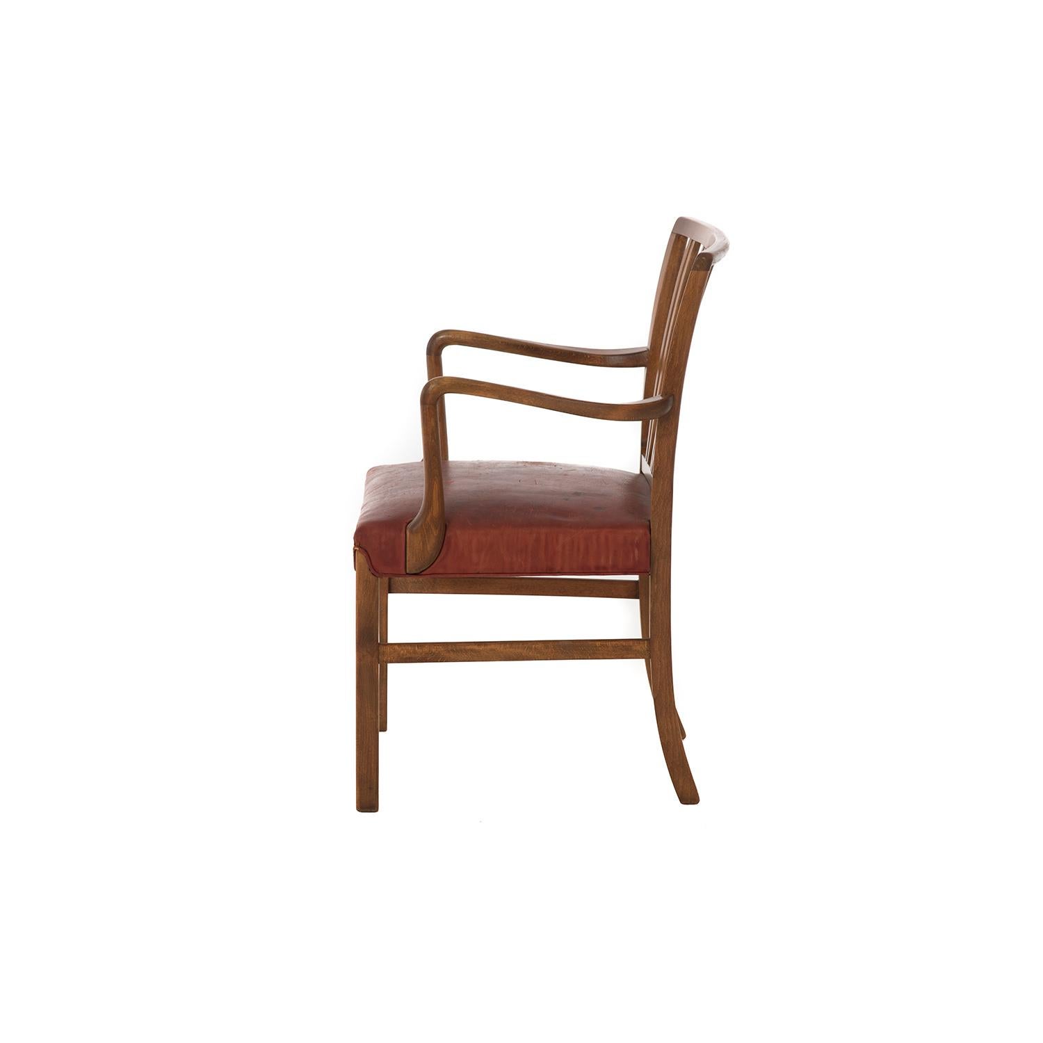 Transitional Danish Modern Occasional Chair by Ole Wanscher (Skandinavische Moderne)