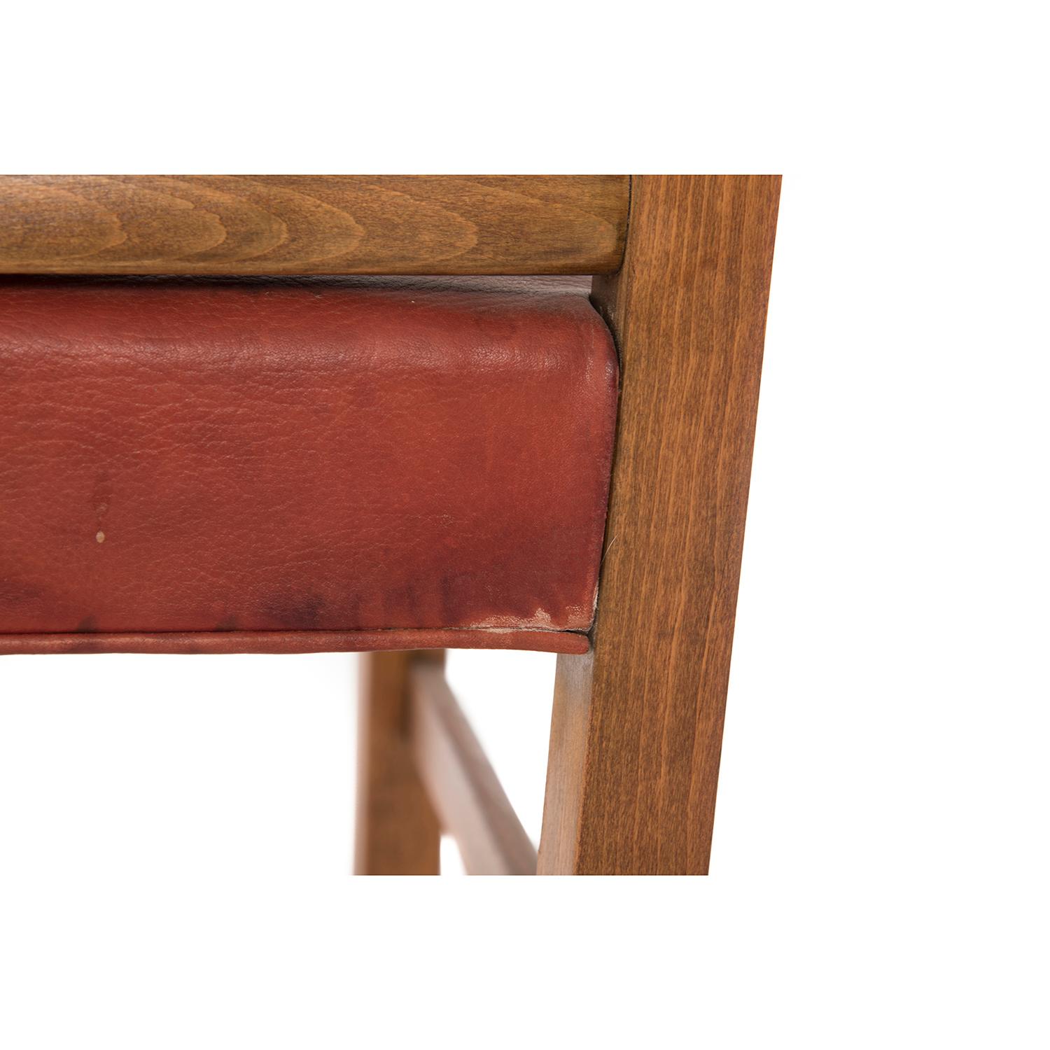 Leather Transitional Danish Modern Occasional Chair by Ole Wanscher