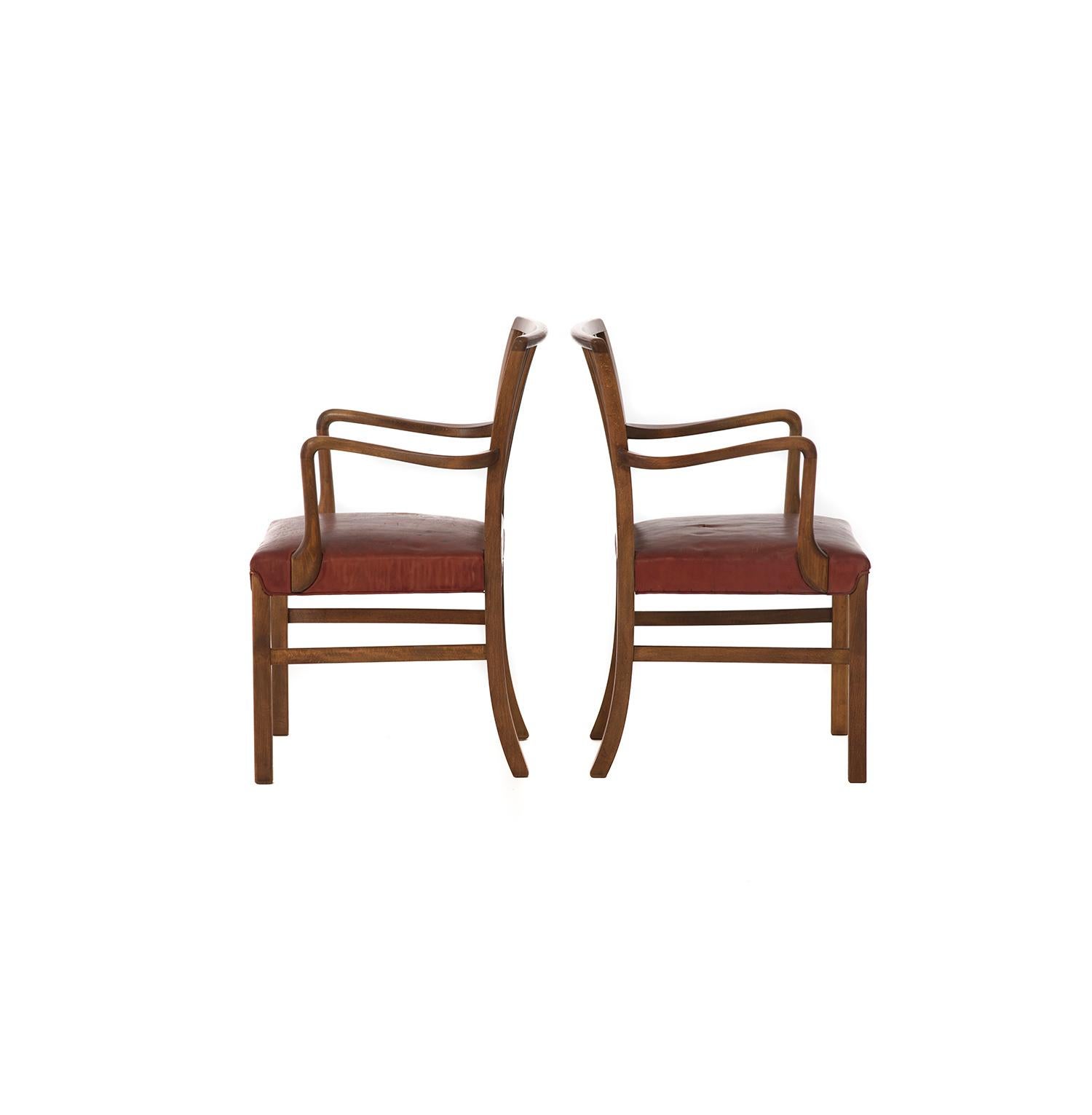 Transitional Danish Modern Occasional Chair by Ole Wanscher 1