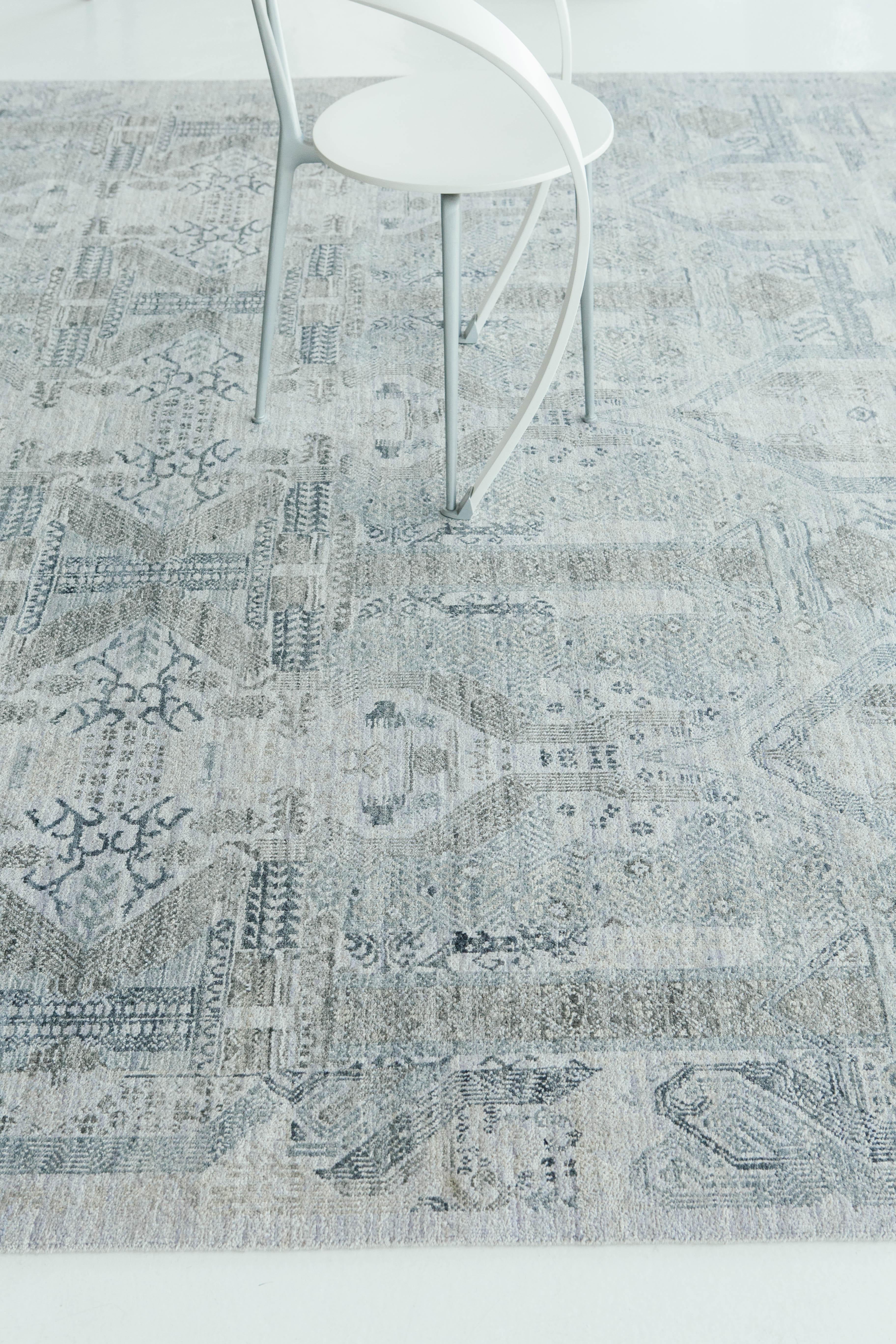 Hand-Knotted Transitional Design Allure Rug Gambol For Sale