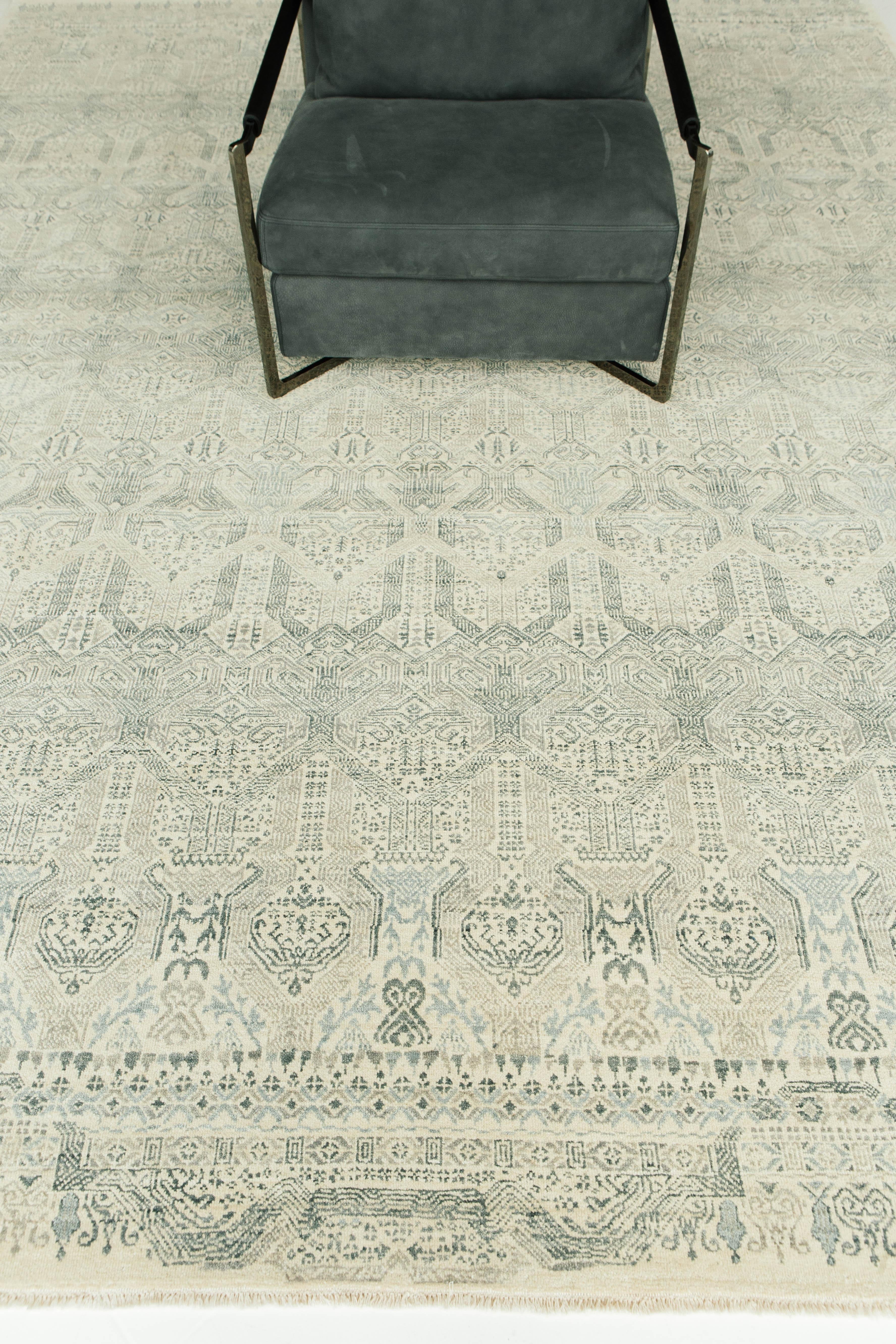 Transitional Design-Teppich mit Allure Dixson (Indisch) im Angebot