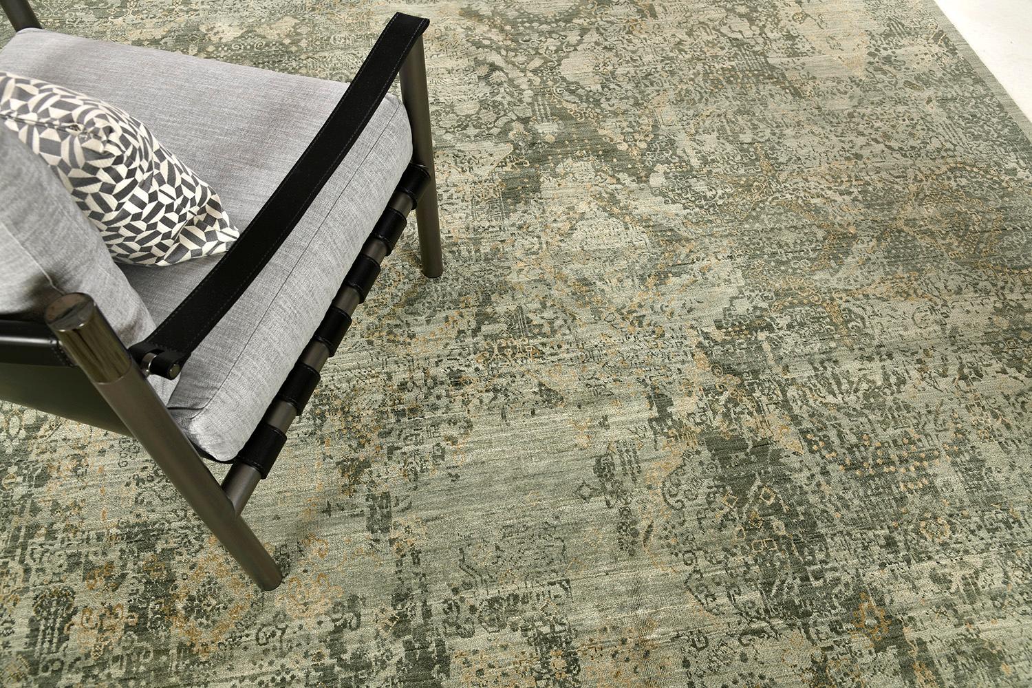 Transitional Design Teppich Allure Fiore (Handgeknüpft) im Angebot