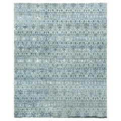 Transitional Design Wool and Silk Rug