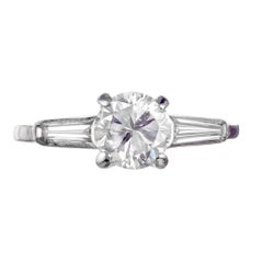 EGL Certified 1.03 Carat Transitional Diamond Platinum Engagement Ring