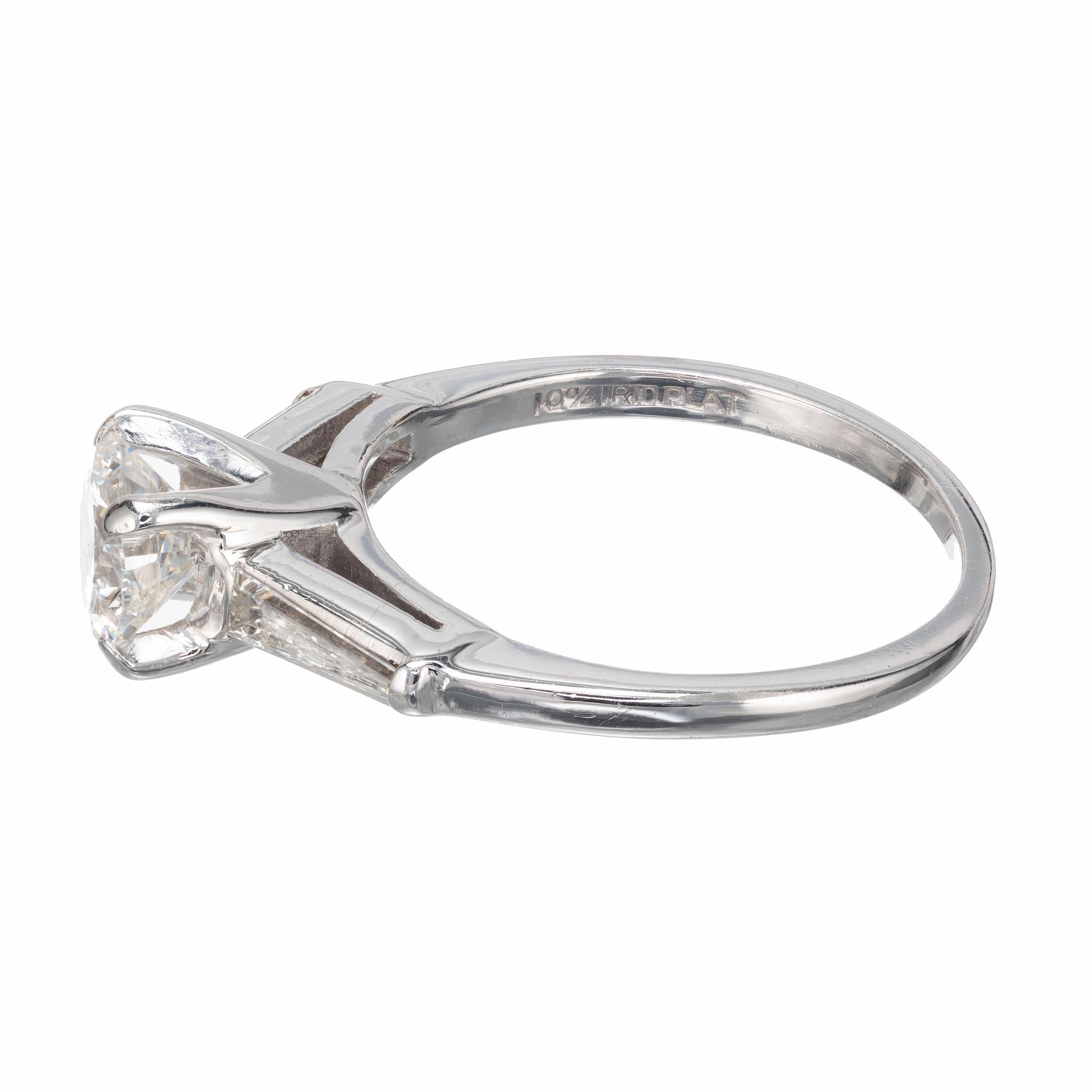 EGL Certified 1.03 Carat Transitional Diamond Platinum Engagement Ring For Sale 1