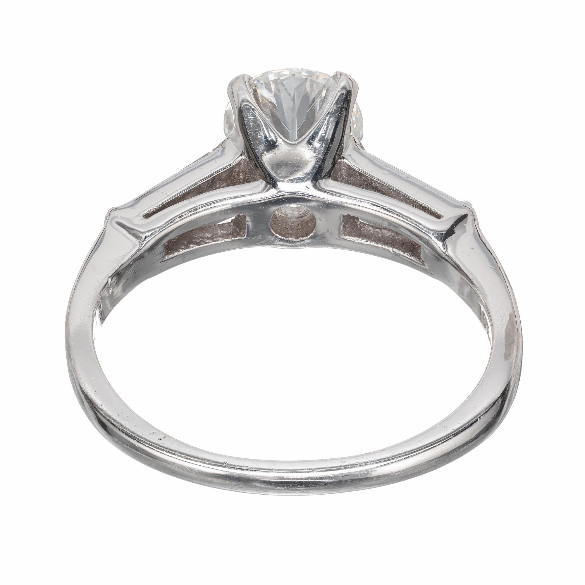 EGL Certified 1.03 Carat Transitional Diamond Platinum Engagement Ring For Sale 2