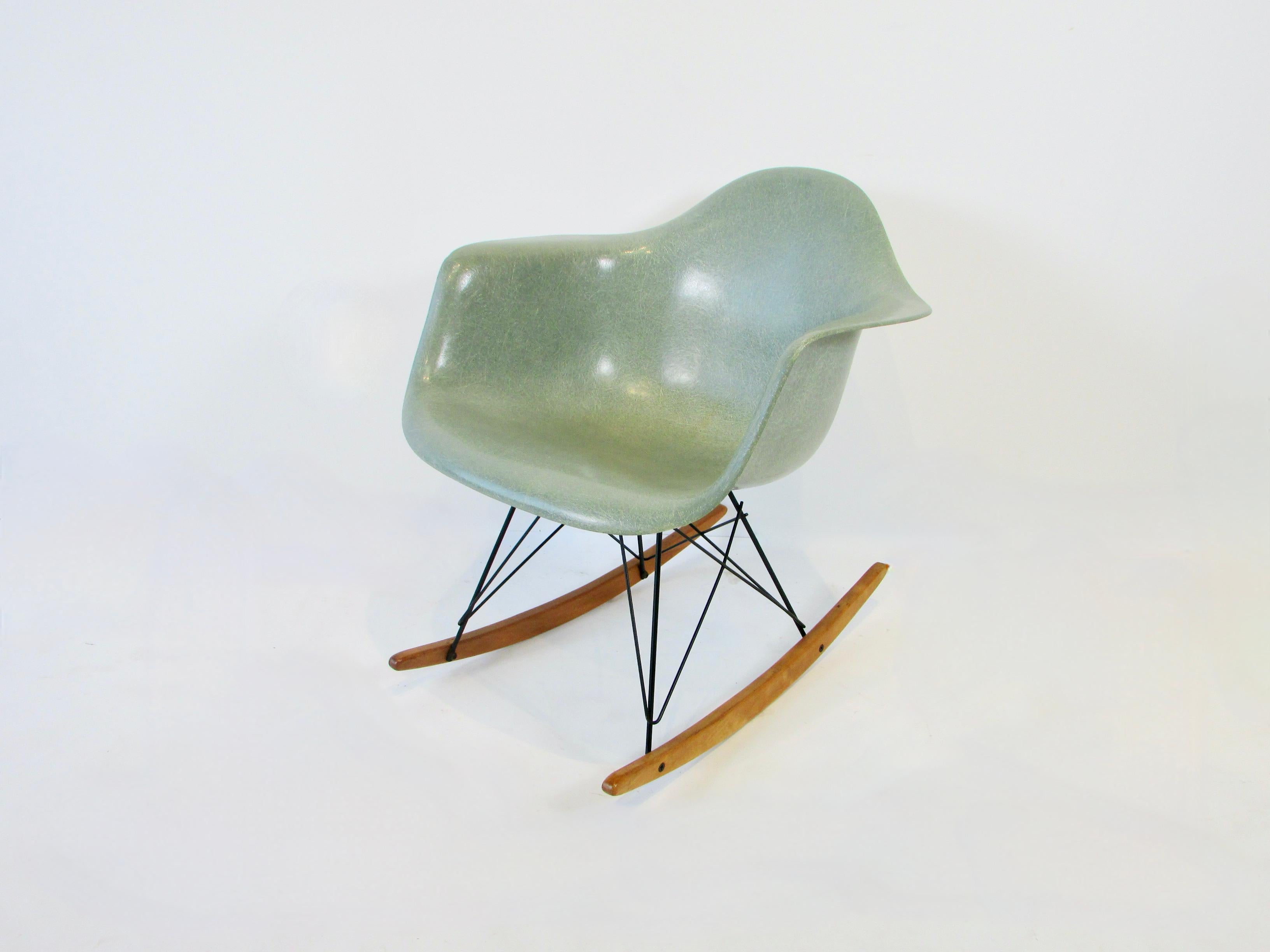 Welded Transitional Eames for Herman Miller Fiberglass RAR Rocking Chair