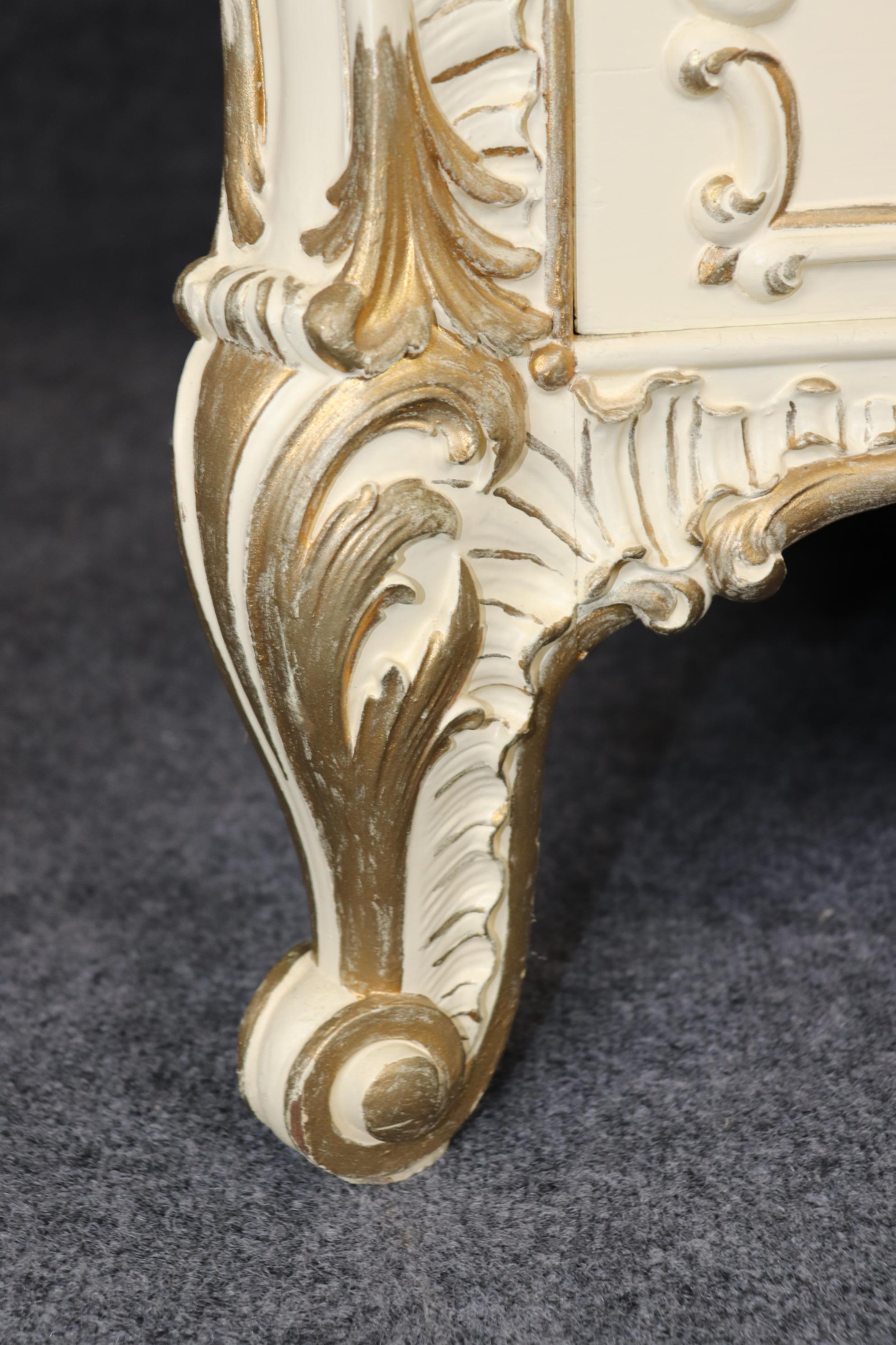 Transitional French Louis XV Art Nouveau Figural Painted Dresser with Mirror For Sale 4