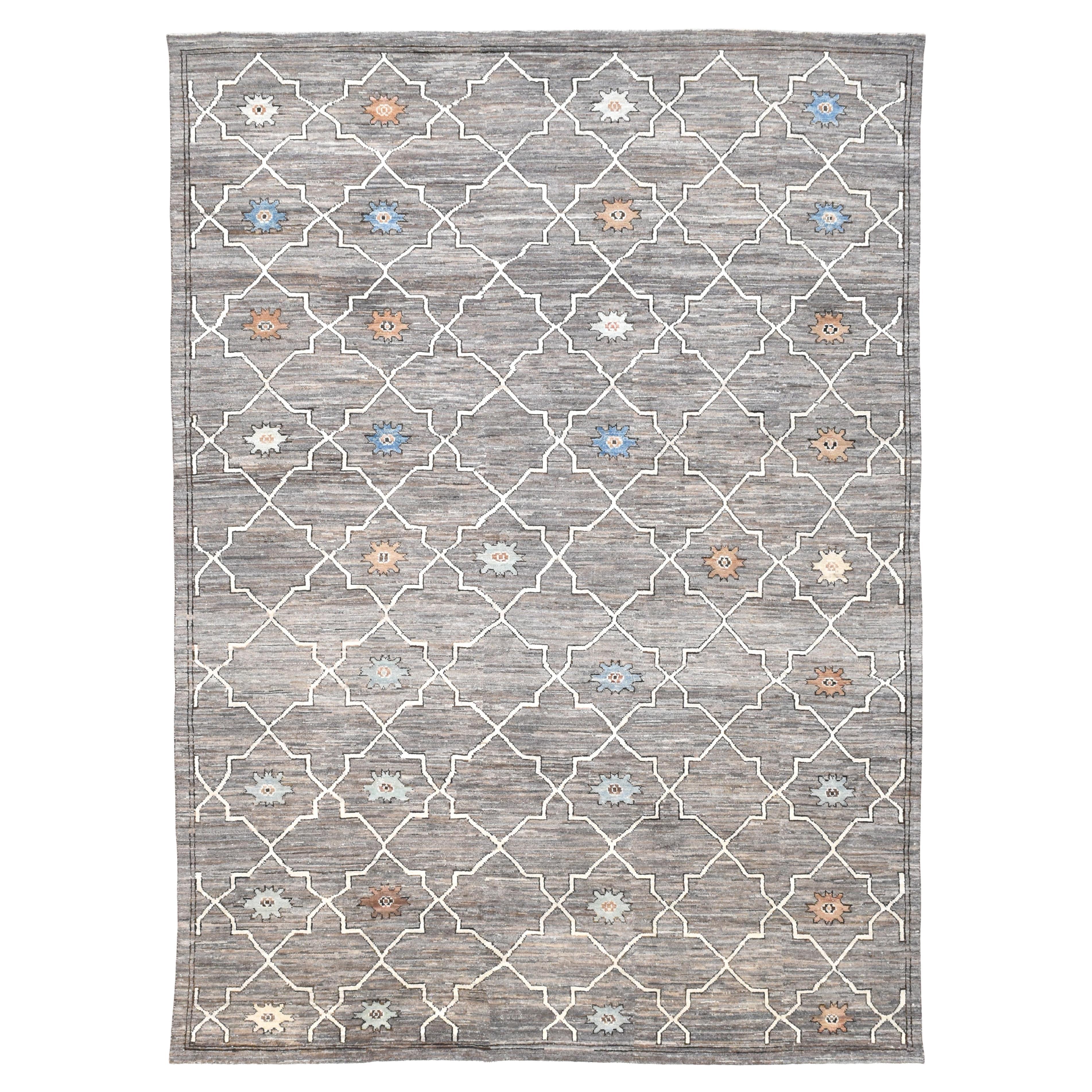 Transitional Geometric Wool Rug 10'x14'