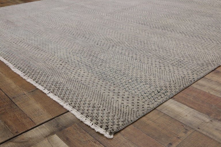 New Transitional Gray Rug with Minimalist Style, Contemporary Bauhaus ...