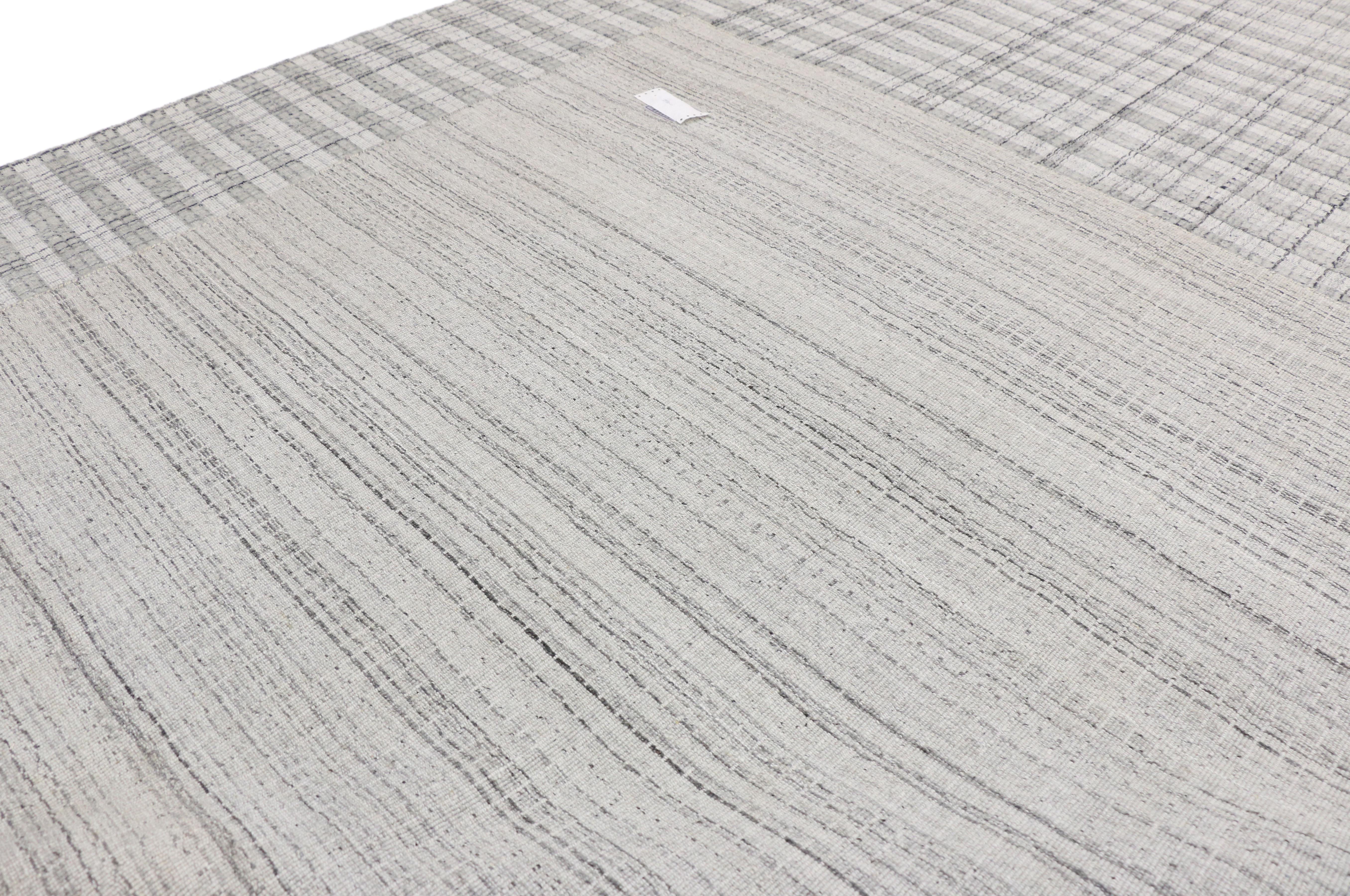 Grauer Übergangsteppich im schwedischen Gustavianischen Stil, Textur-Teppich (Sonstiges) im Angebot