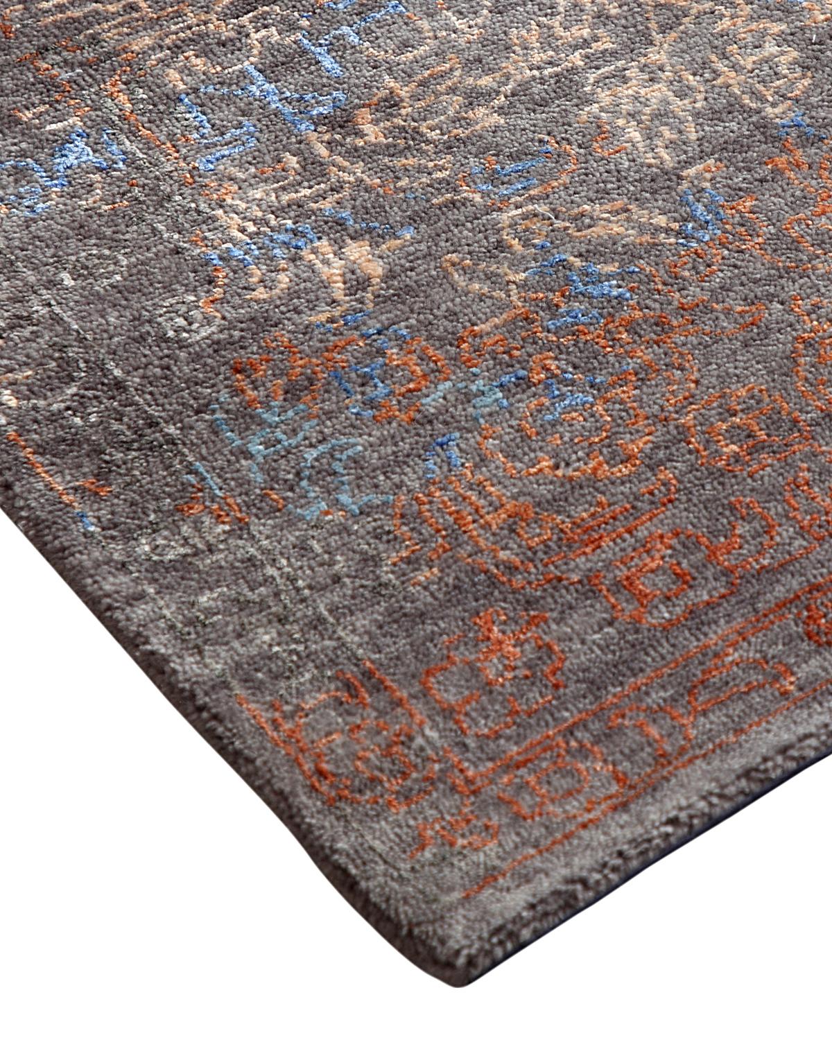 Color: Gray - Made In: India. 70% Wool, 30% Viscose. Fresh, spirited, and above all, luxurious, the rugs of the Modern collection can invigorate a traditional room as gracefully as they can ground a more contemporary space. Regardless of their color