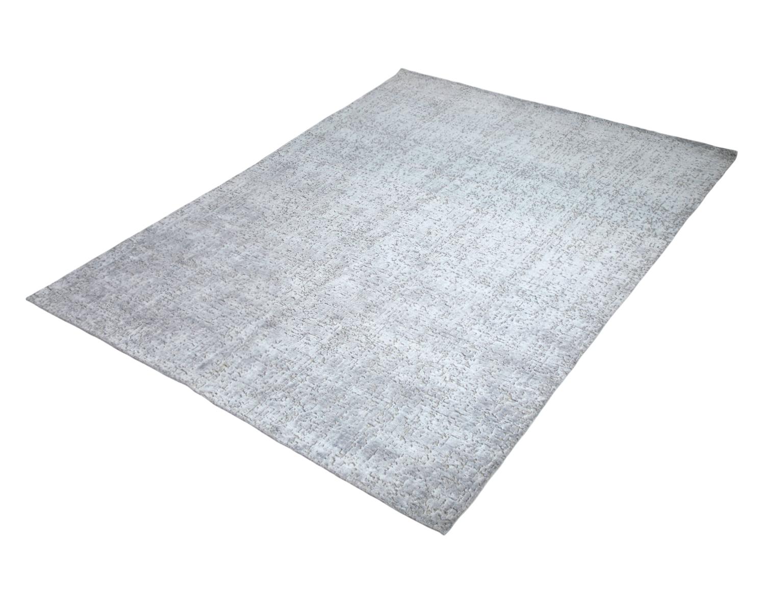 One-of-a-Kind Transitional Wool Viscose Blend Handmade Area Rug, Mist, 7'9 x 9'9 1