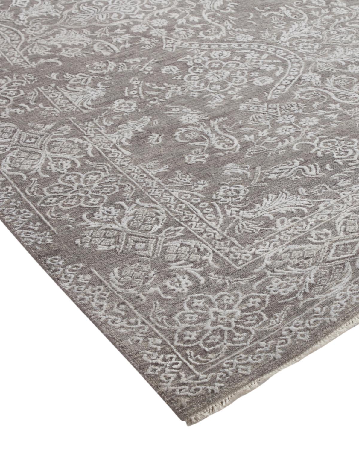 Color: Gray - Made In: India. 60% Wool, 30% Viscose, 10% Cotton. Fresh, spirited, and above all, luxurious, the rugs of the Modern collection can invigorate a traditional room as gracefully as they can ground a more contemporary space. Regardless of