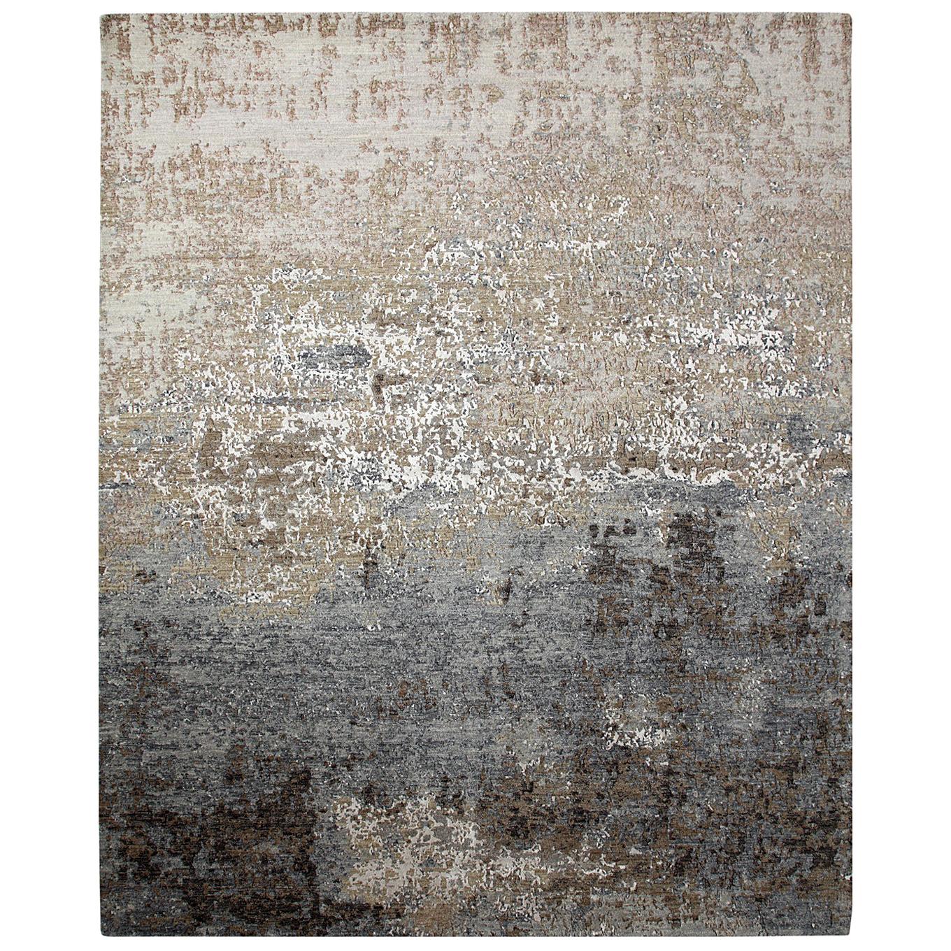 Key 2 Rug Hand Tufted in Wool and Viscose Blend For Sale at 1stDibs