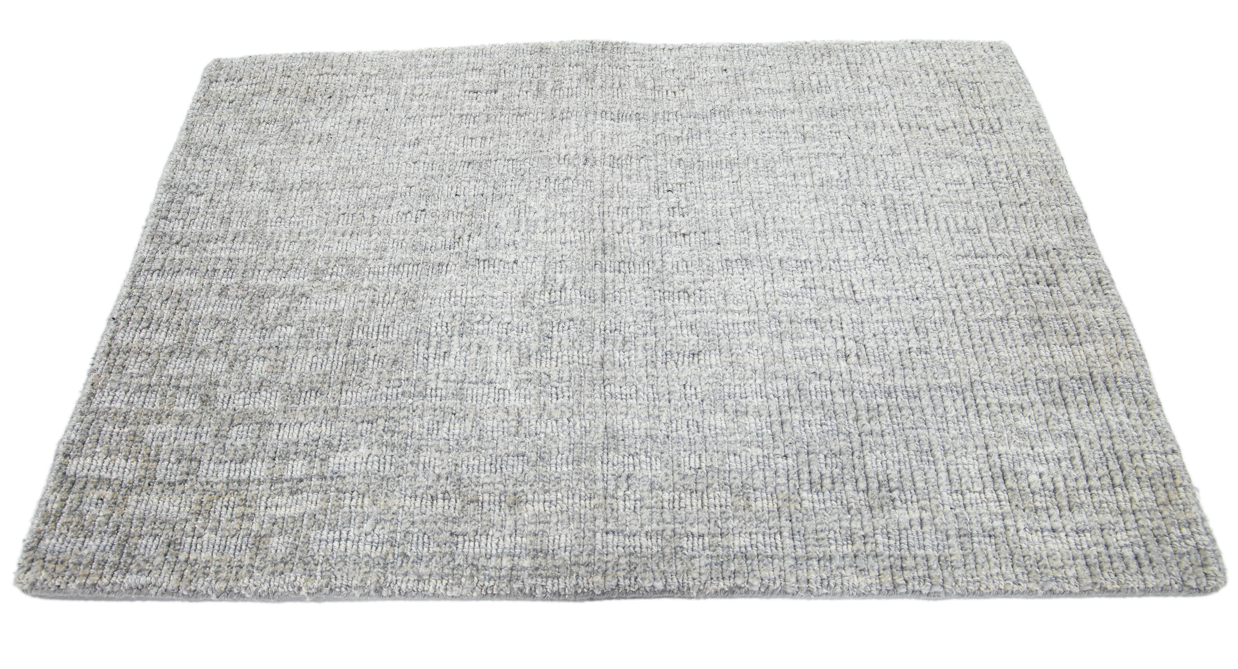 Apadana's transitional wool custom rug. Custom sizes and colors made-to-order. 

Material: Wool/Viscose/Linen
Techniques: Hand-knotted
Style: Modern
Lead time: Approx. 15-16 wks available 
Colors: As shown, other custom colors are available.