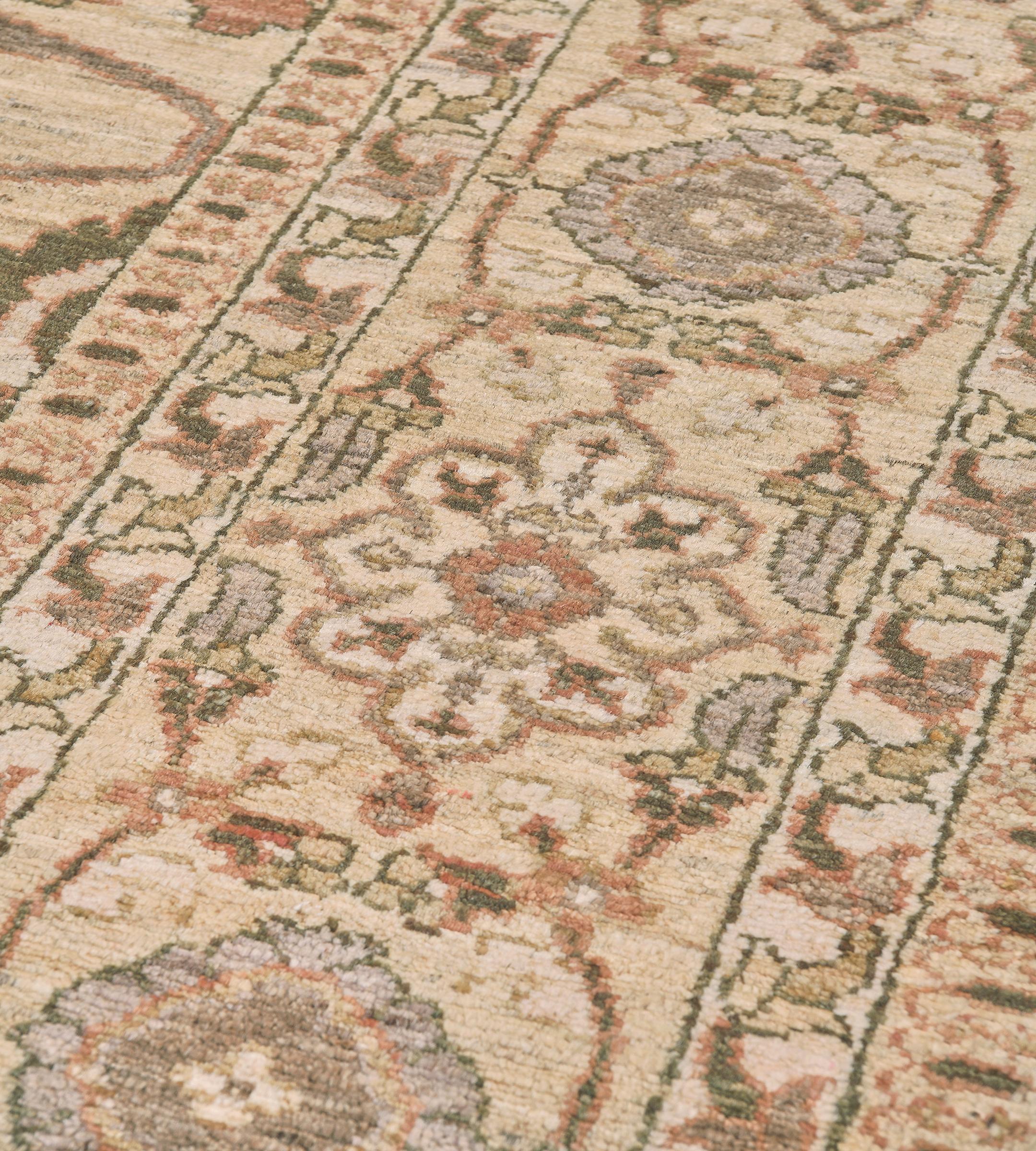 Transitional Handgewebter Agra-Teppich (Wolle) im Angebot