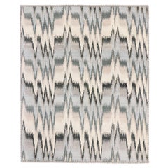Transitional Ikat Area Rug, Modern Elegance Meets Abstract Expressionism