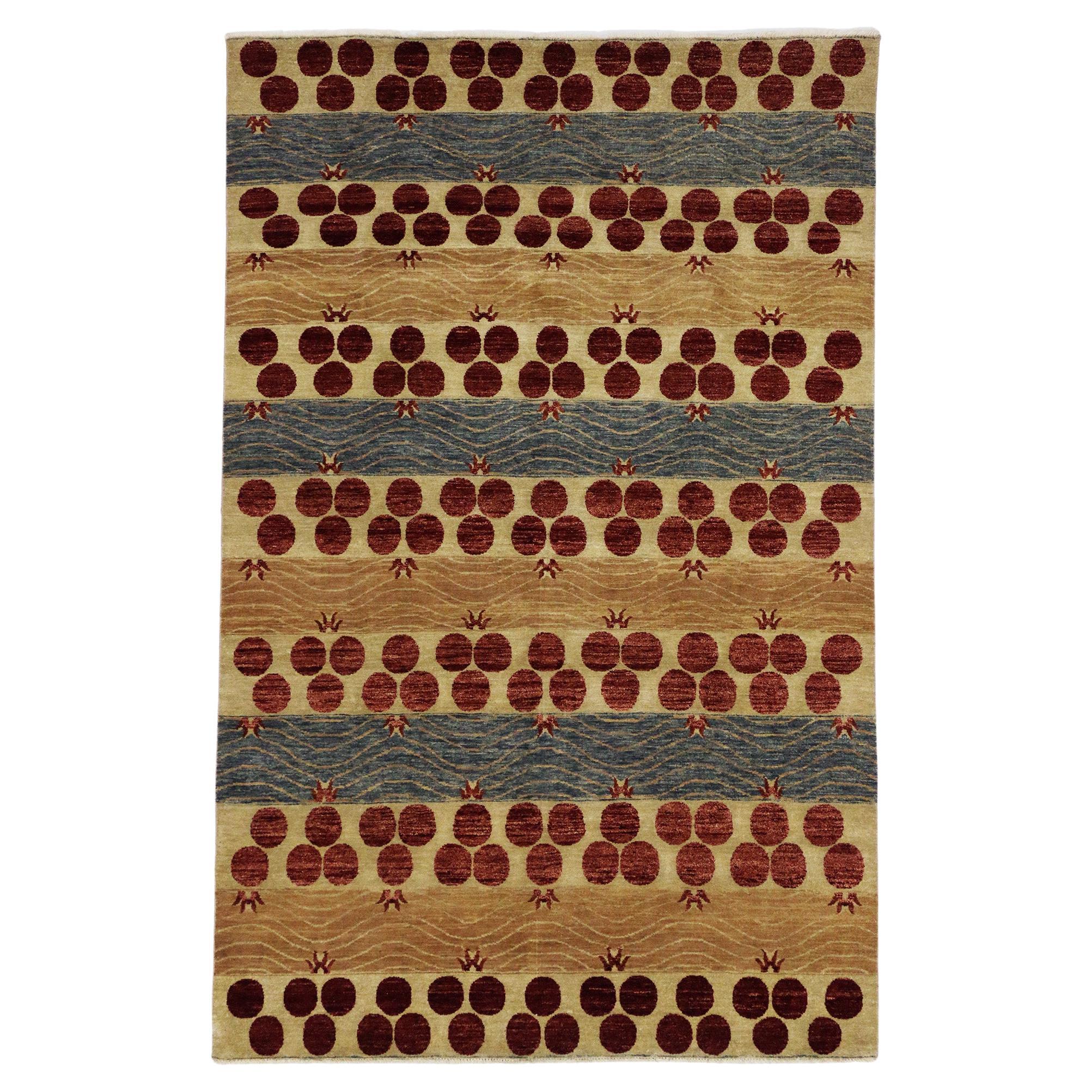 Transitional Indian Area Rug, Contemporary Elegance Meets Art Deco Style For Sale