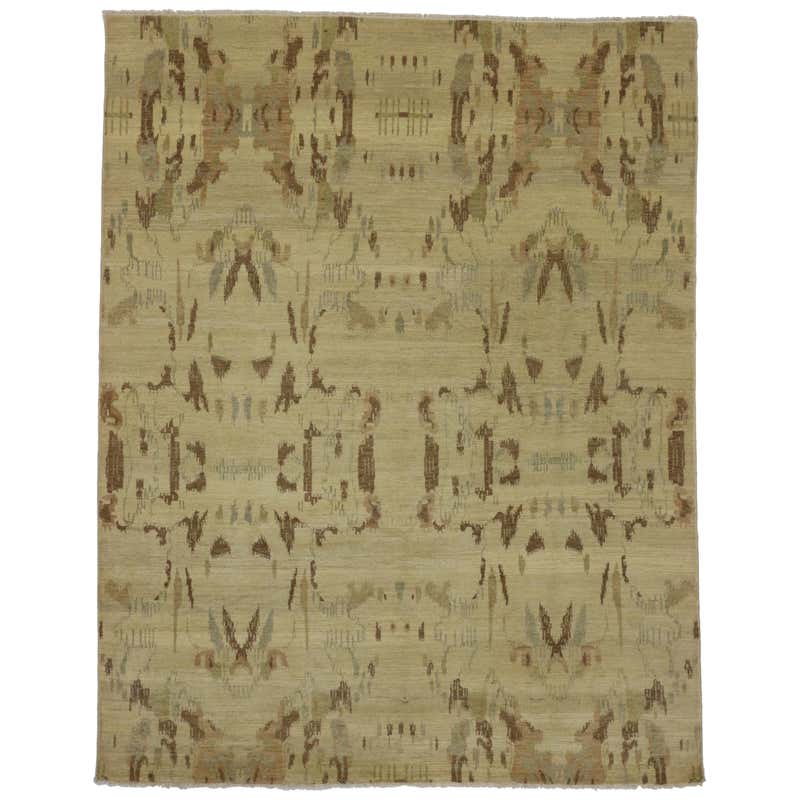 Antique Indian Agra Area Rug in Neutral Colors For Sale at 1stDibs