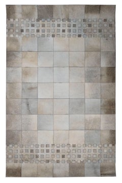 Transitional Indian Patchwork Cowhide Hair-On Area Rug 5x8