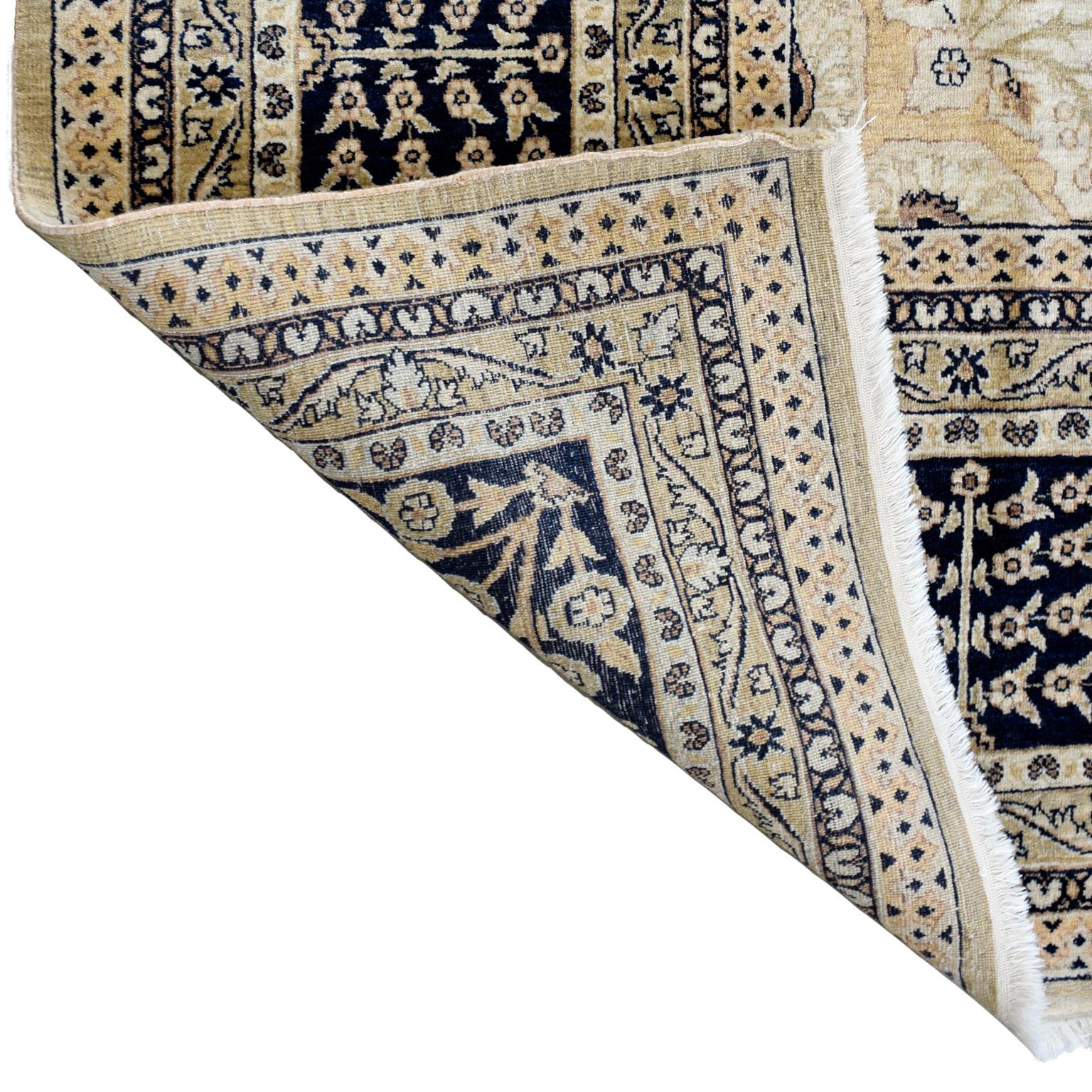 Tappeto persiano Transitional Ivory Mohtashan Kashan Wool, annodato a mano, 9' x 12' in vendita 6