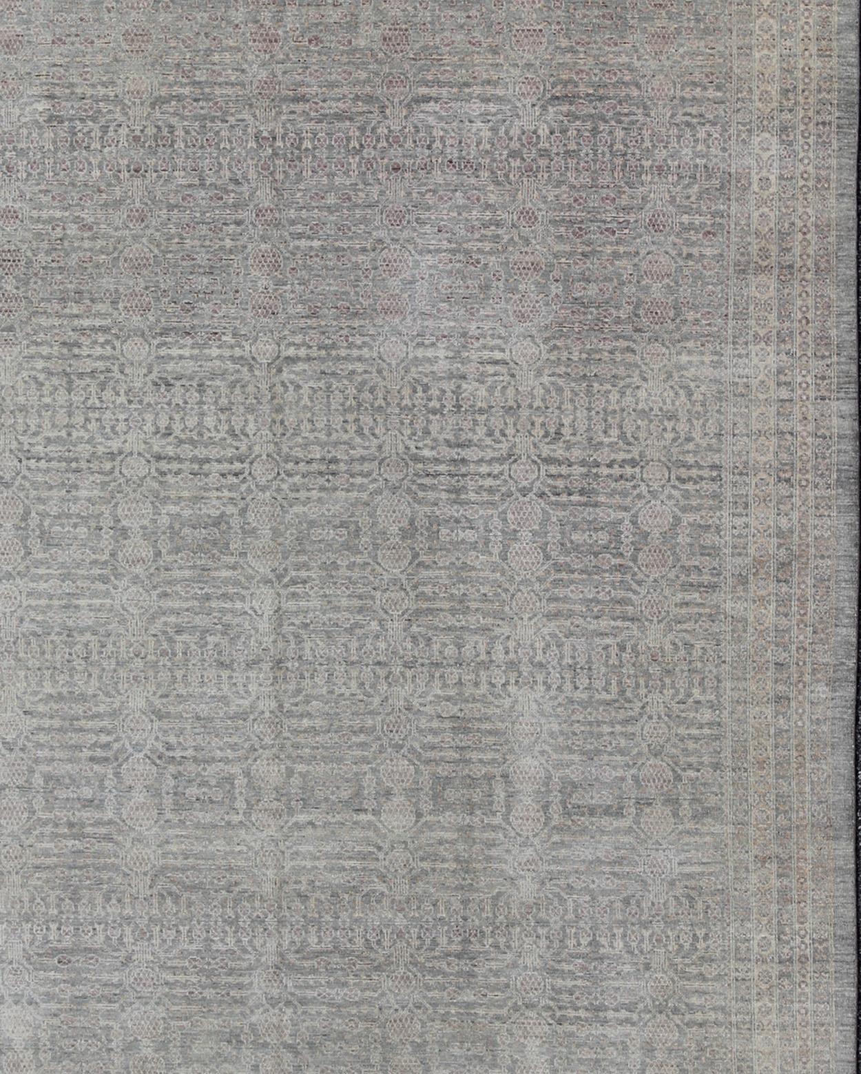 Transitional Khotan Pomegranate Design Rug by Keivan Woven Arts In New Condition For Sale In Atlanta, GA