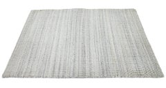 Transitional Light Gray Handmade Custom Wool Rug