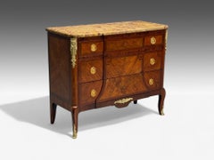 Transitional Louis XV, Marquetry, Mahogany, Bronze, Commode, 19th C.