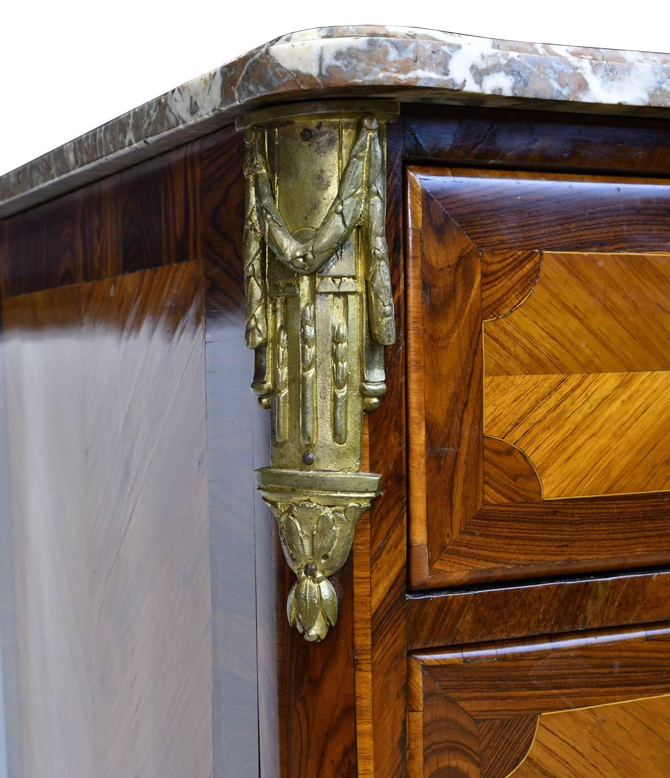 Transitional Louis XV/ XVI Chest of Drawers with Marble Top, France, circa 1775 8