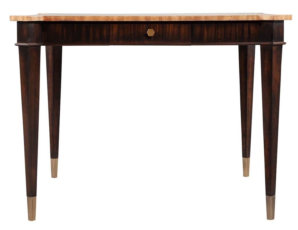 Transitional Mahogany Games Table in 2 Tone Natural Finish 6