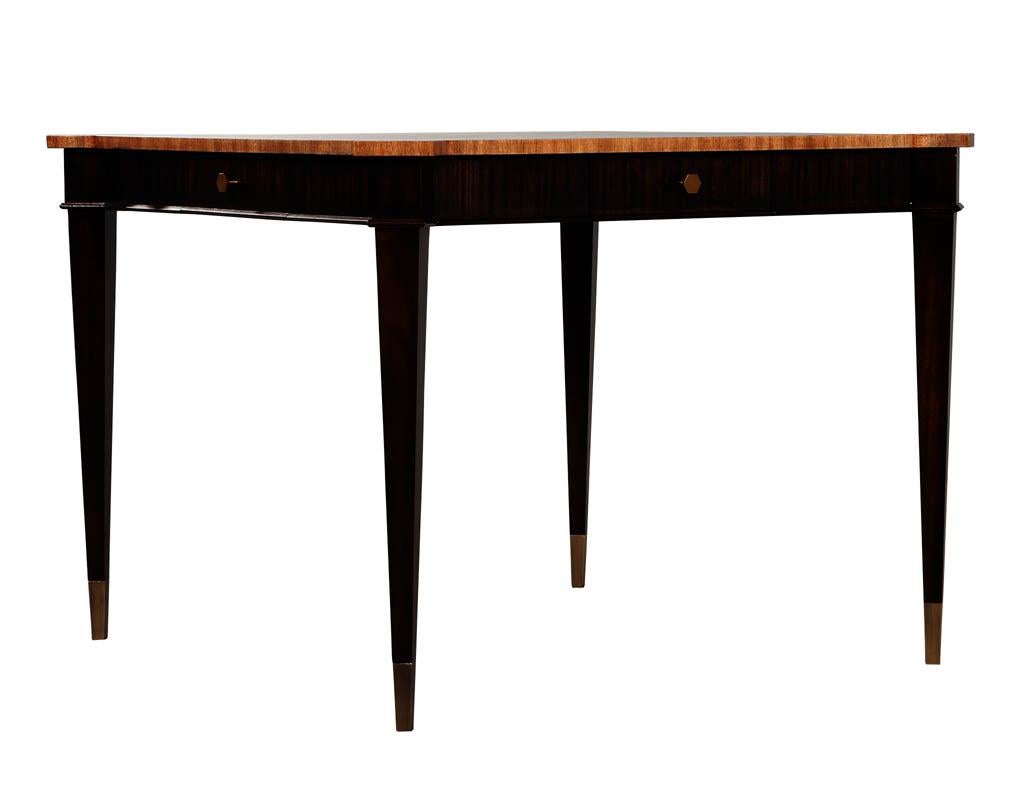 Transitional Mahogany Games Table in 2 Tone Natural Finish 7