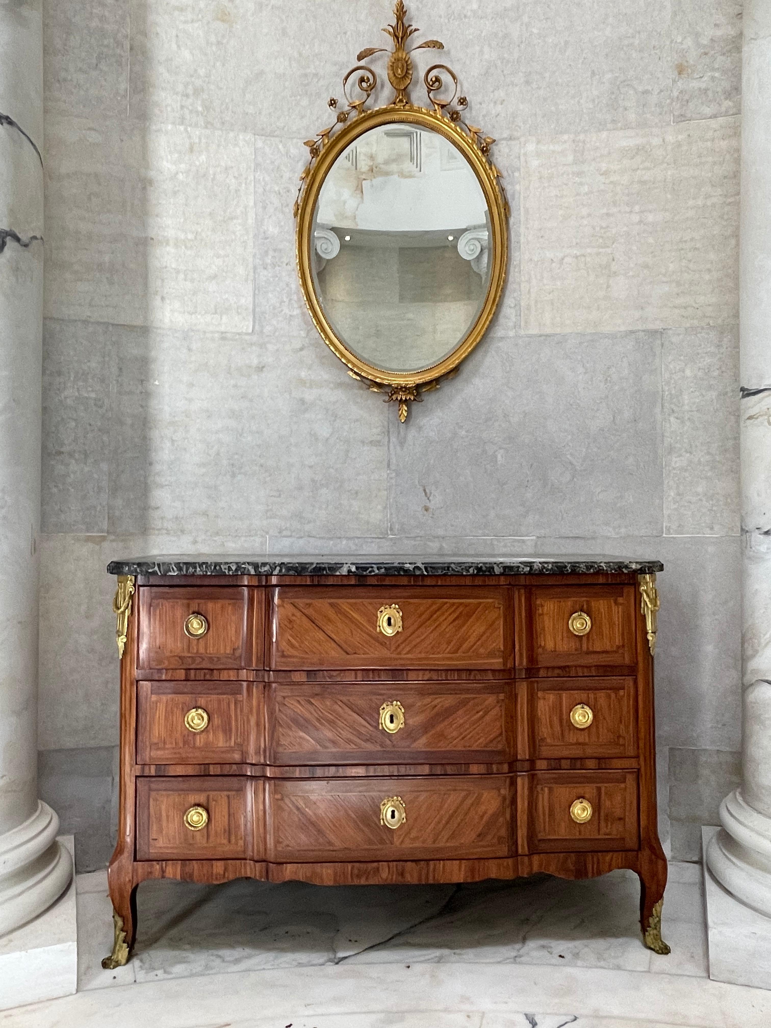 Late 18th Century Transitional Marble Top Commode  For Sale