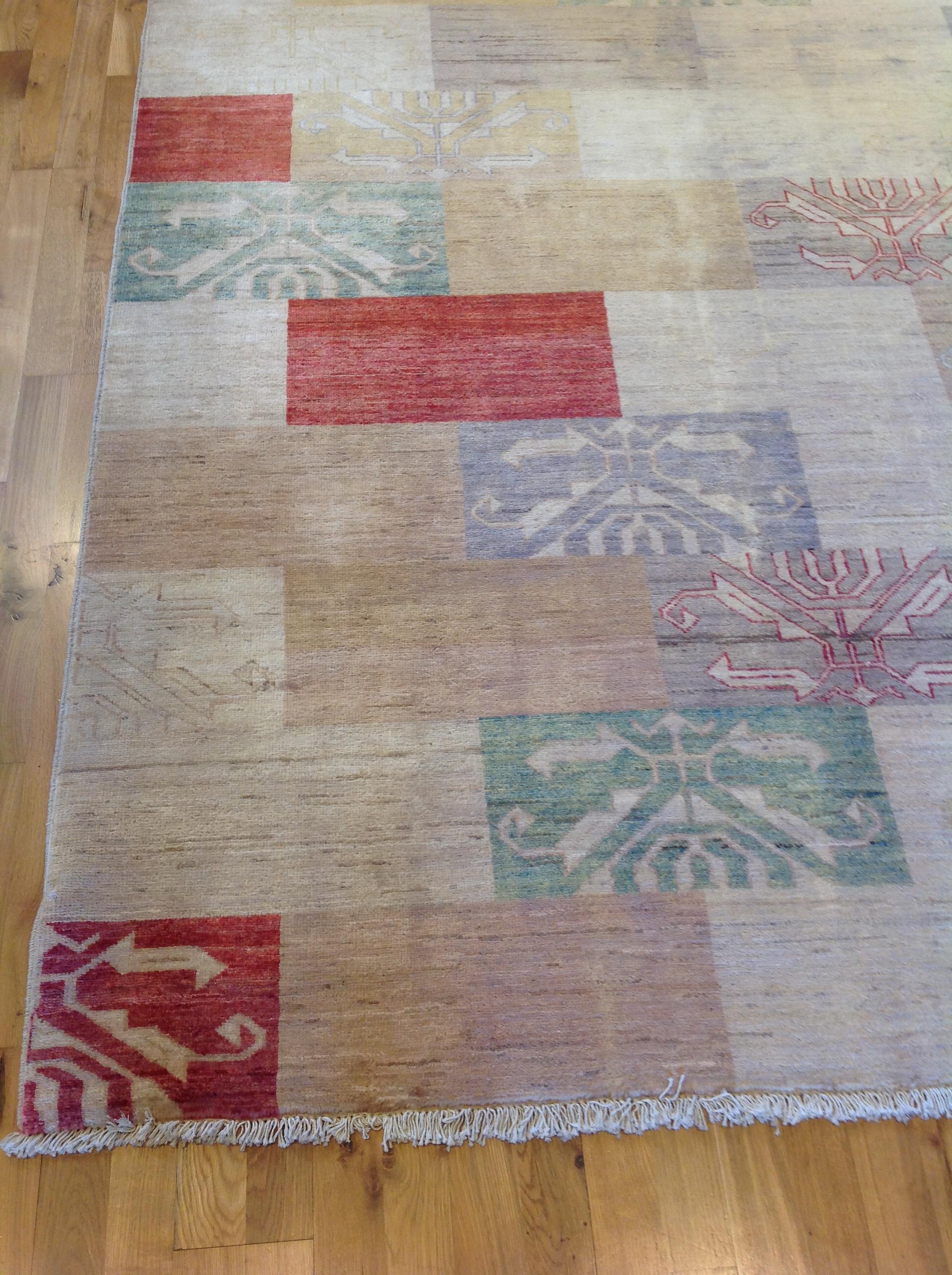 Alfombra paquistaní multicolor de transición Pakistaní en venta