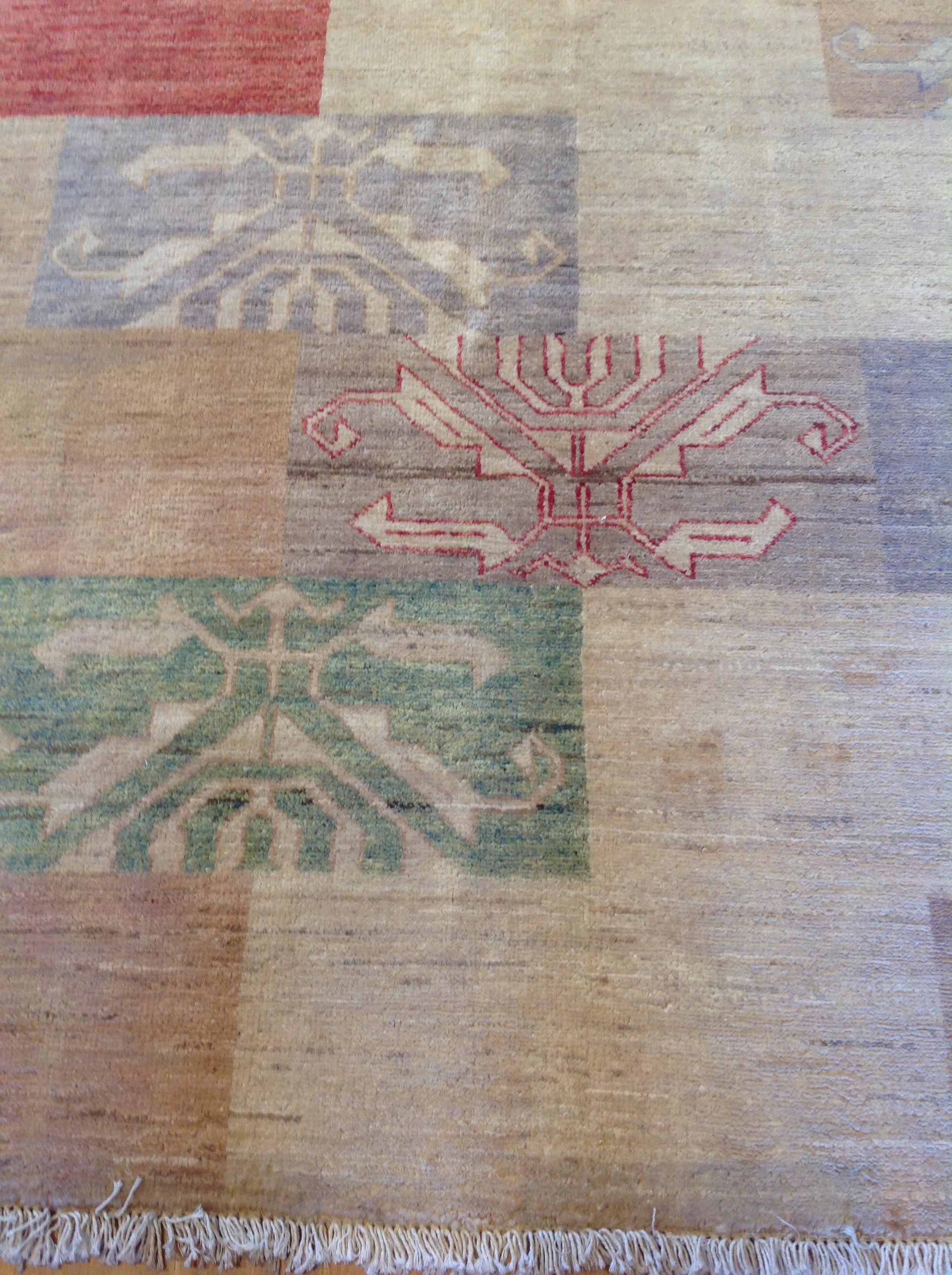 Alfombra paquistaní multicolor de transición Anudado a mano en venta