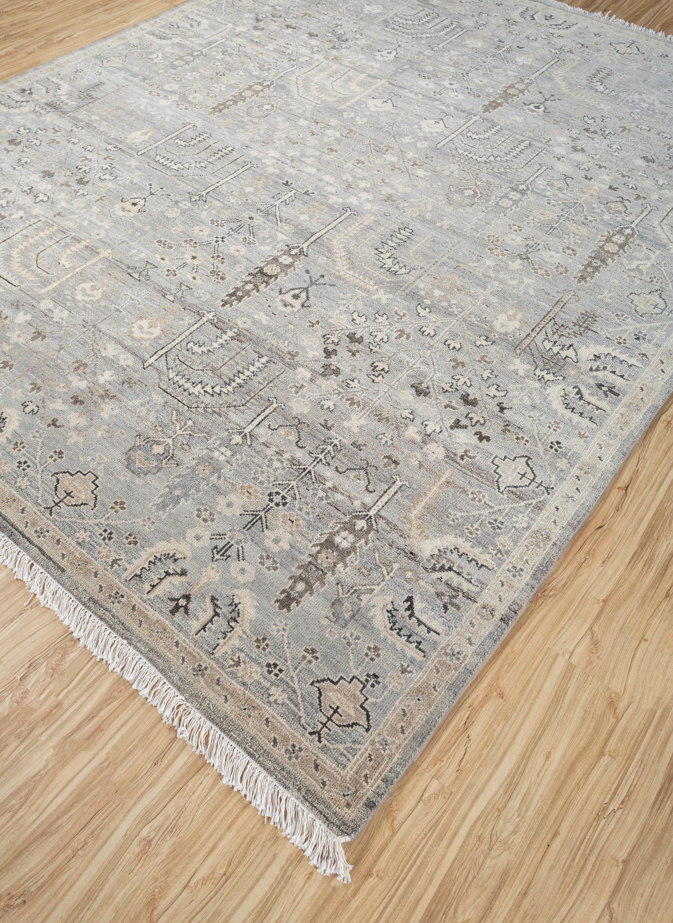 Tibetan Transitional Nickel Whispers 180X270 cm Handknotted Rug For Sale