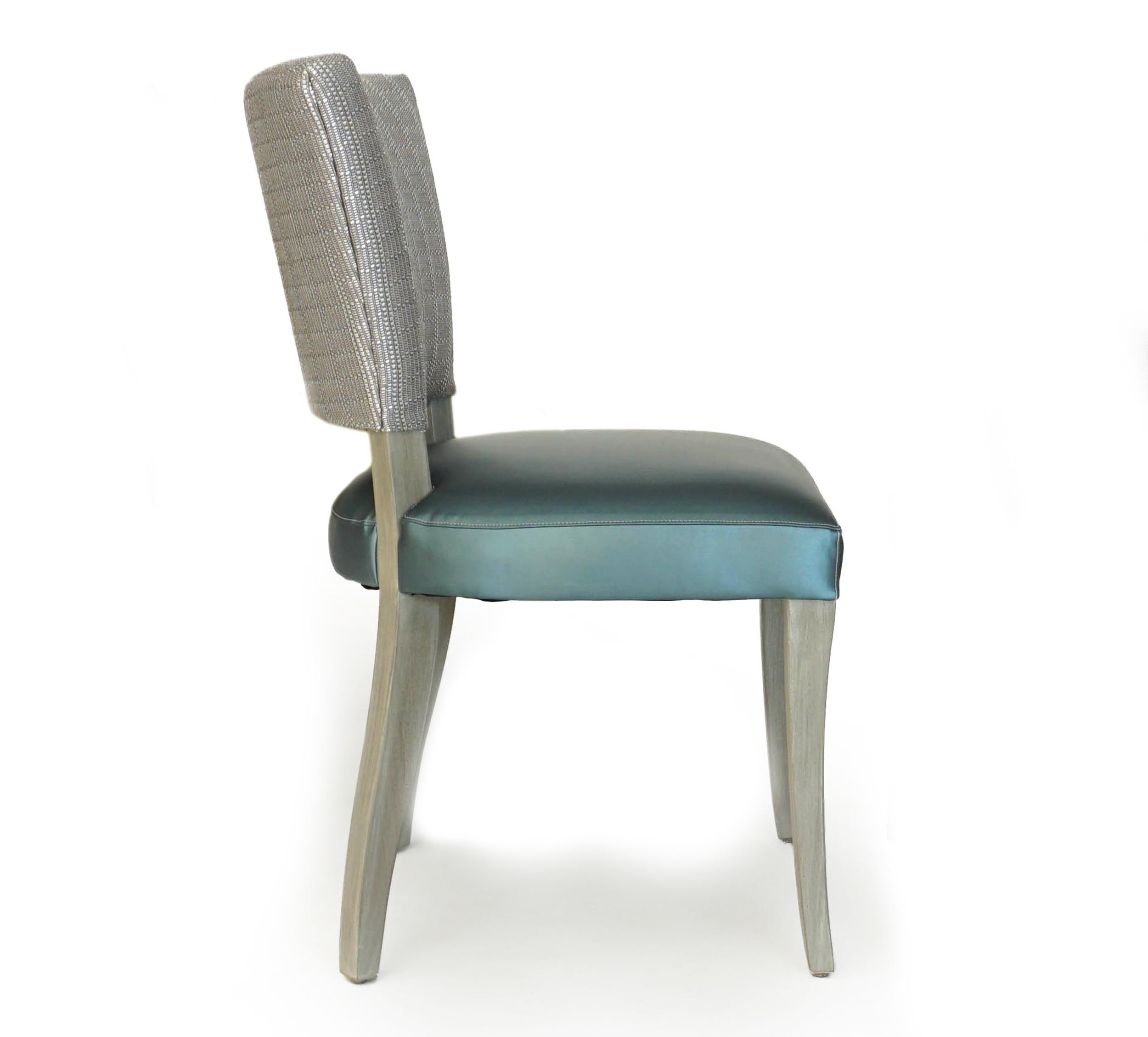 Modern Transitional Open Back Dining Chair 'Customizable' For Sale