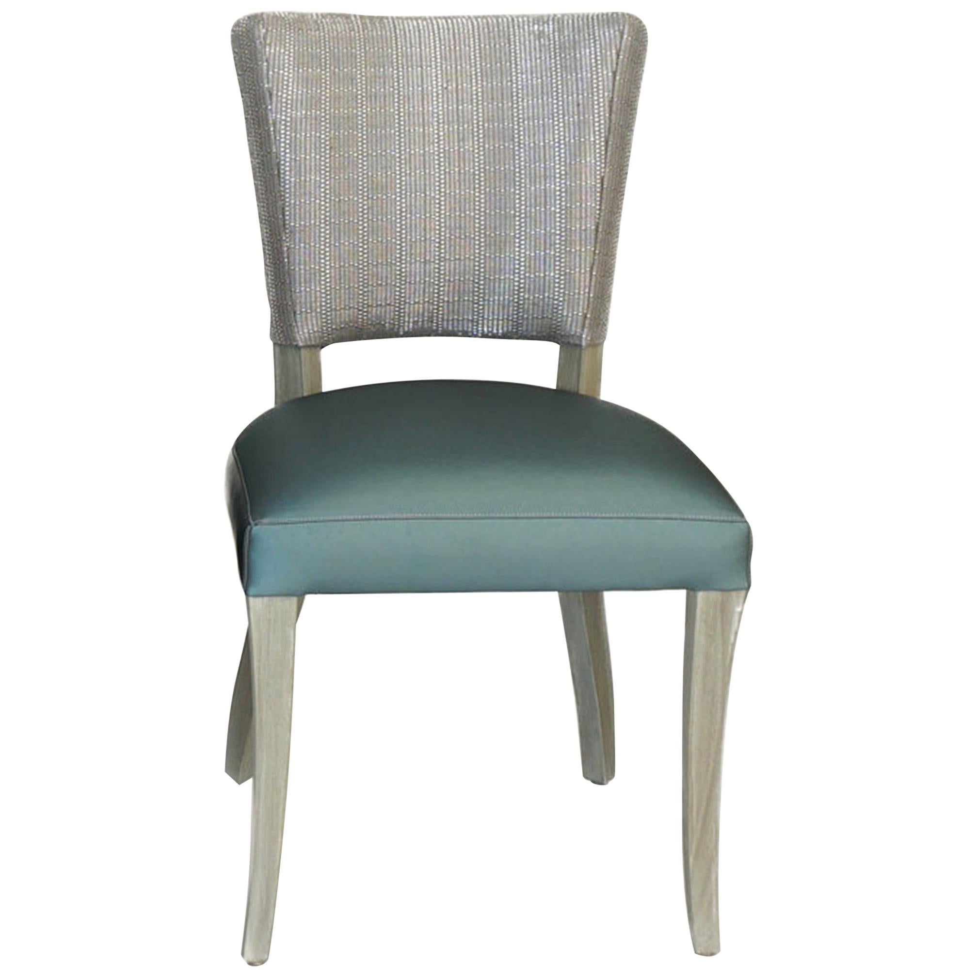Transitional Open Back Dining Chair 'Customizable' For Sale