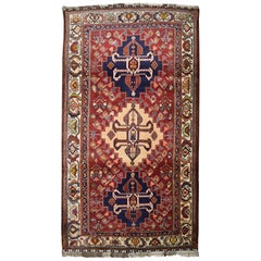 Tapis tribal persan Kashkouli en laine des années 1930, 4' x 6'